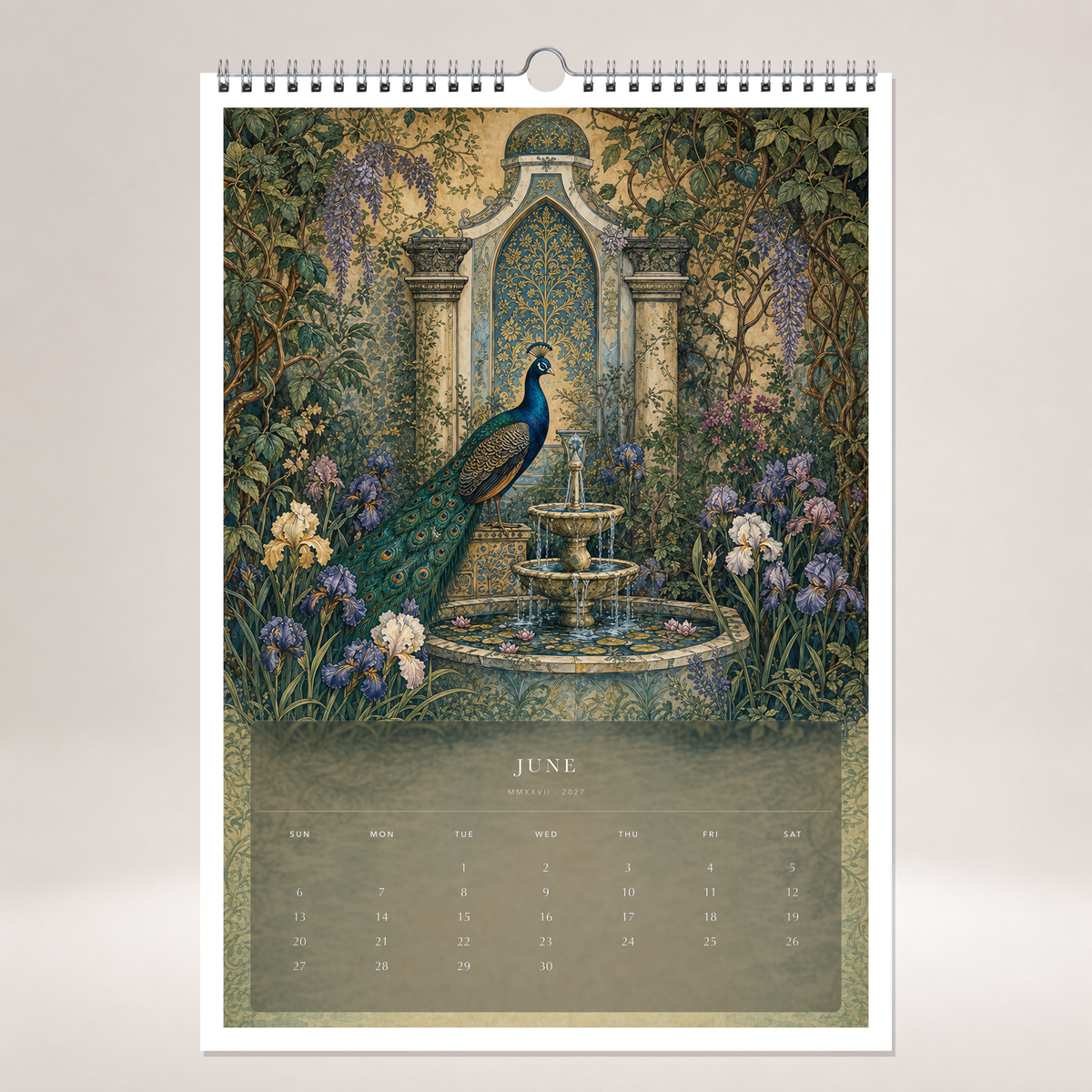 2027 The Enchanted Garden (The Reimagined Collection - Inspired By William Morris) - A3 Wall Calendar - Image 10