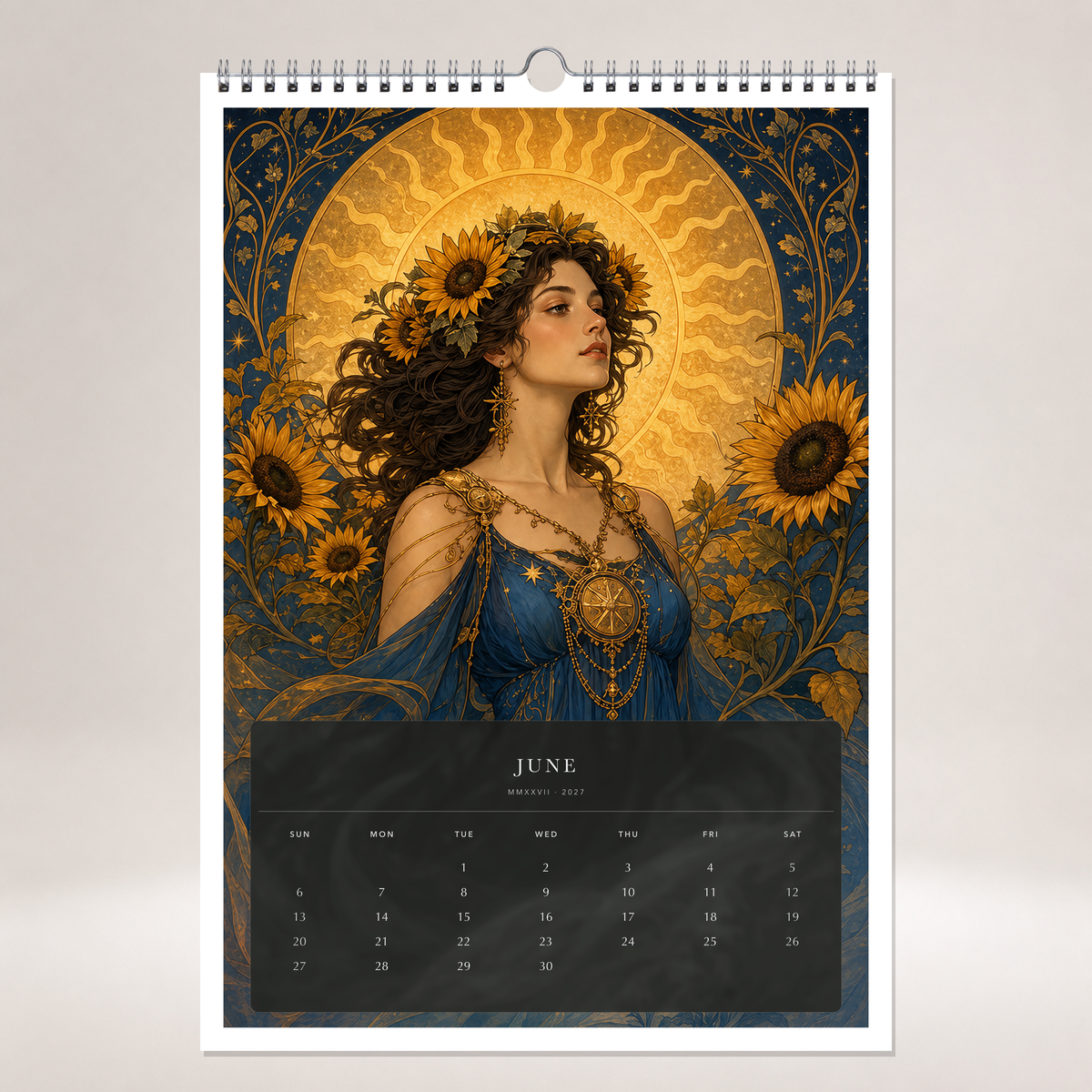 2027 The Twelve Muses (The Reimagined Collection - Inspired By Alphonse Mucha) - A3 Wall Calendar - Image 10