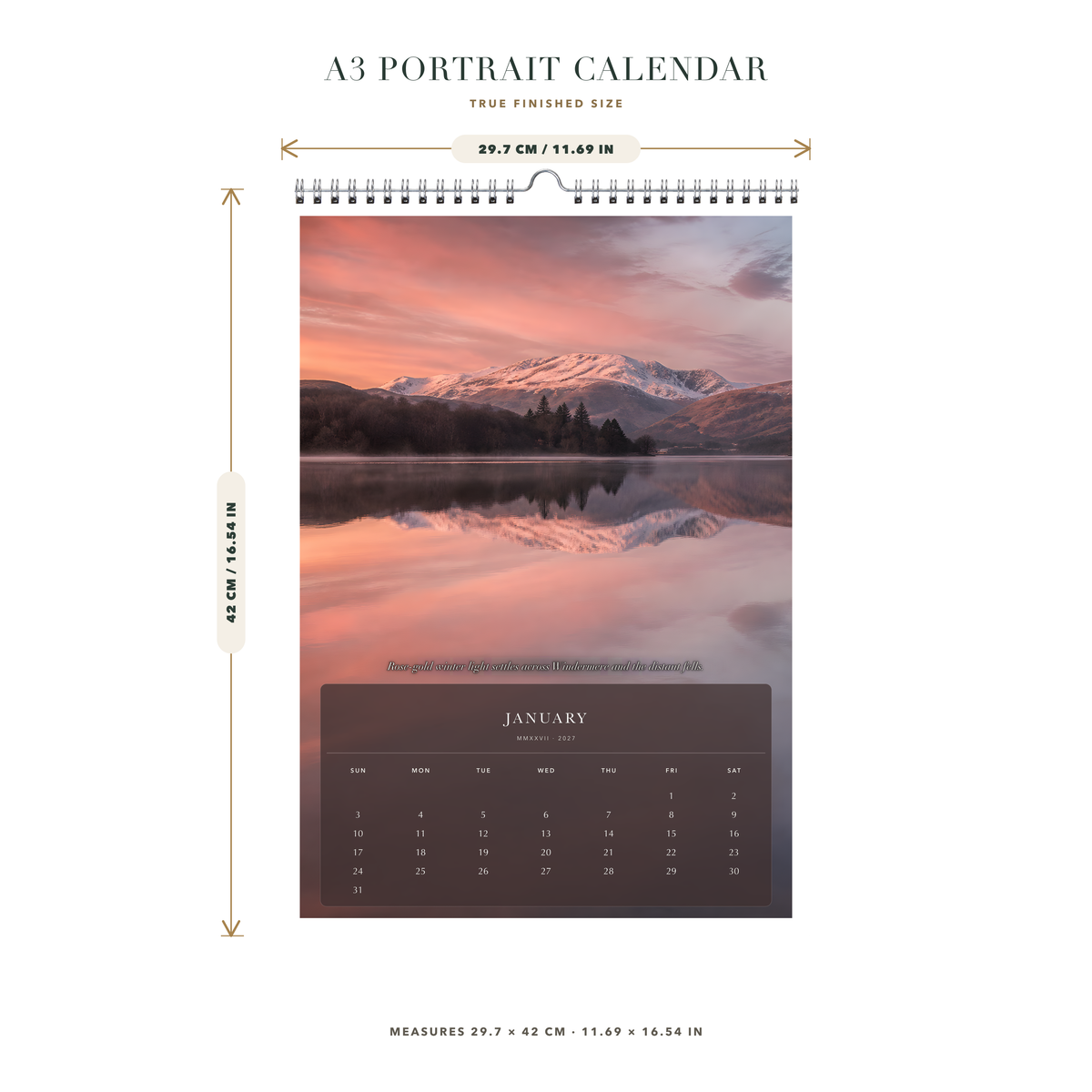 2027 United Kingdom (The Grand Canvas Collection) - A3 Wall Calendar - Image 08