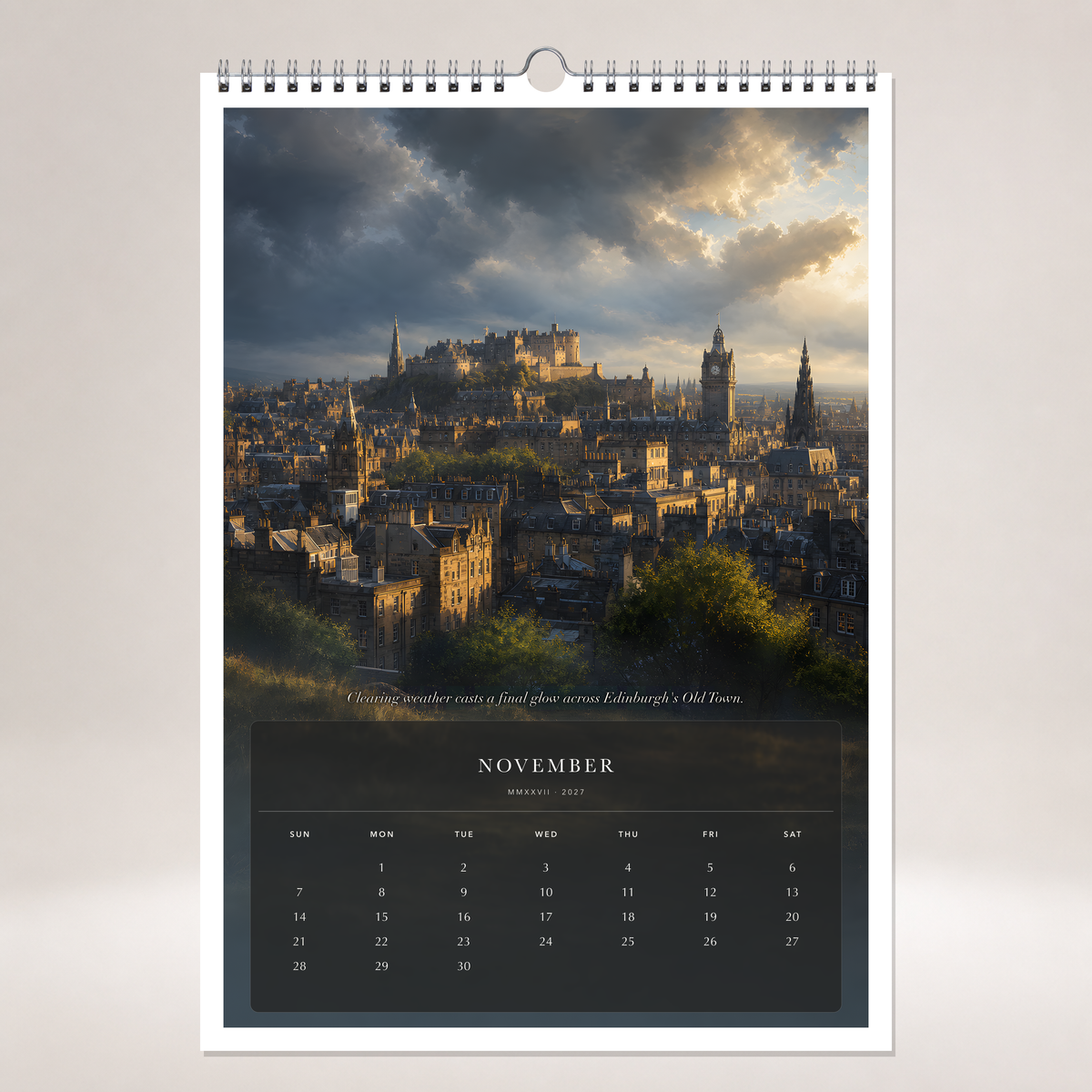 2027 United Kingdom (The Grand Canvas Collection) - A3 Wall Calendar - Image 11