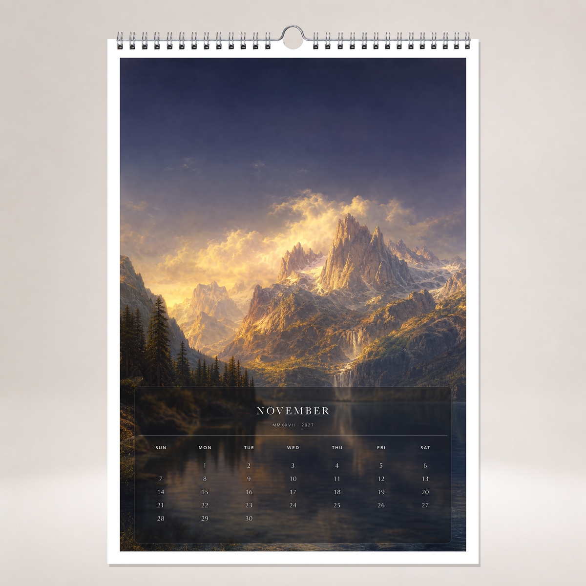 2027 Untamed Grandeur (The Reimagined Collection - Inspired By Albert Bierstadt) - A3 Wall Calendar - Image 11