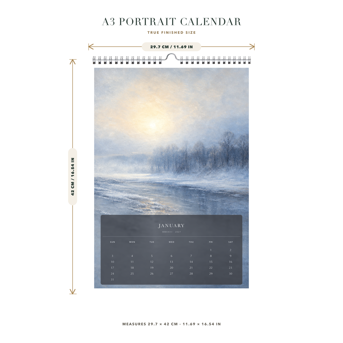 2027 Weather & Wonder (The Reimagined Collection - Inspired By J. M. W. Turner) - A3 Wall Calendar - Image 08