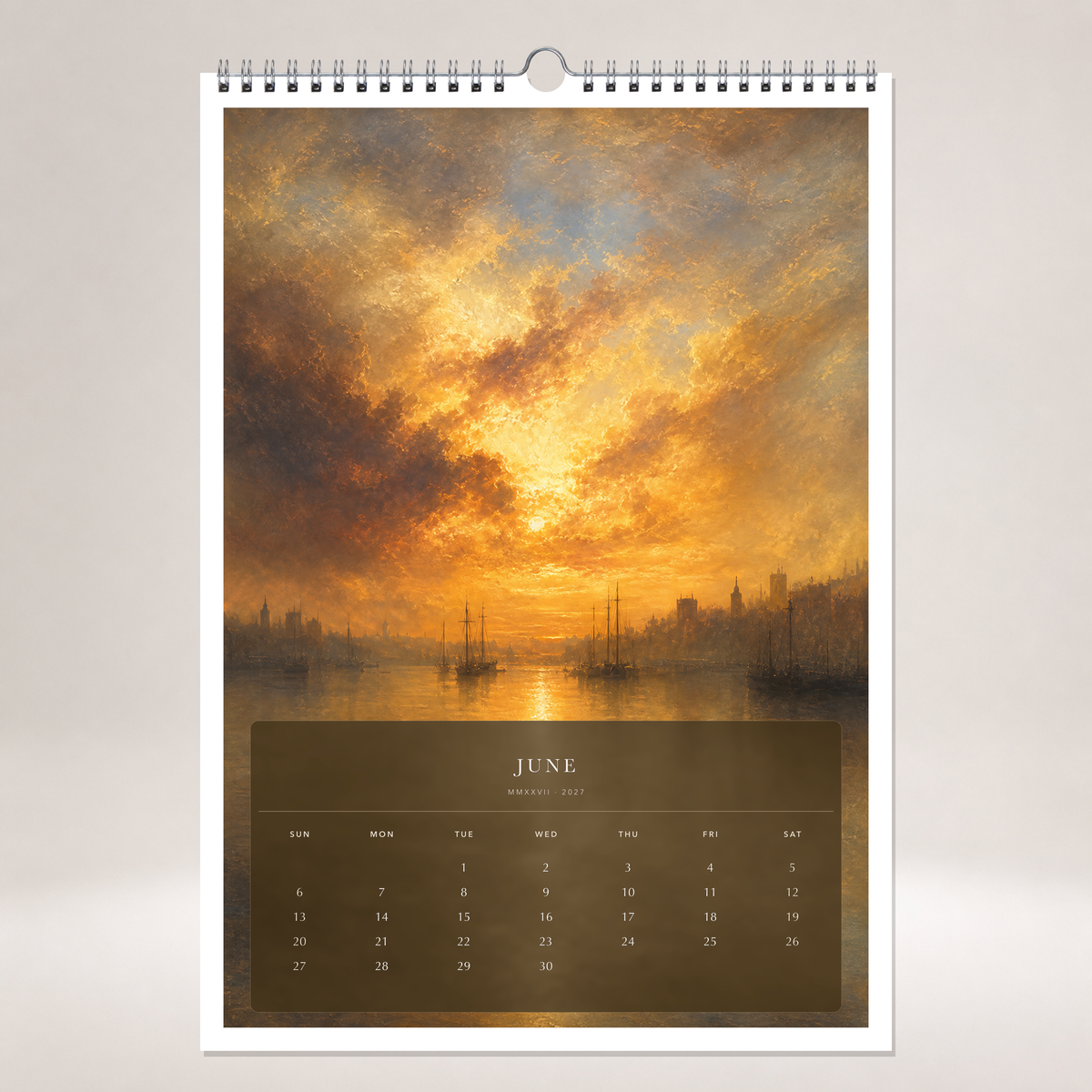 2027 Weather & Wonder (The Reimagined Collection - Inspired By J. M. W. Turner) - A3 Wall Calendar - Image 10