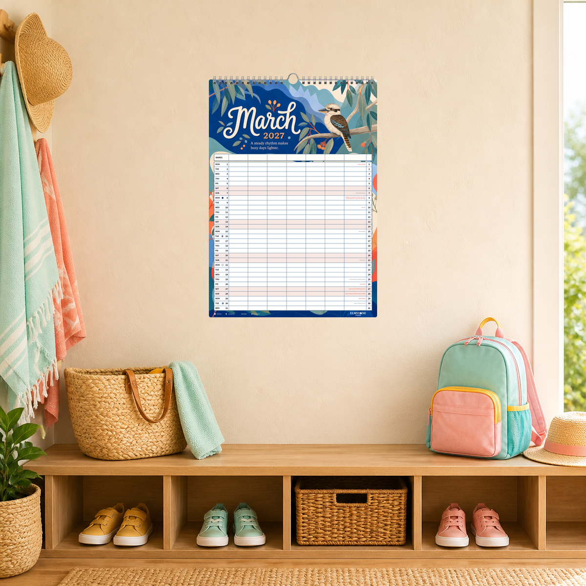 2027 Wild & Wattle - ONE BIG US A3 Australian Family Organiser Calendar - Image 09