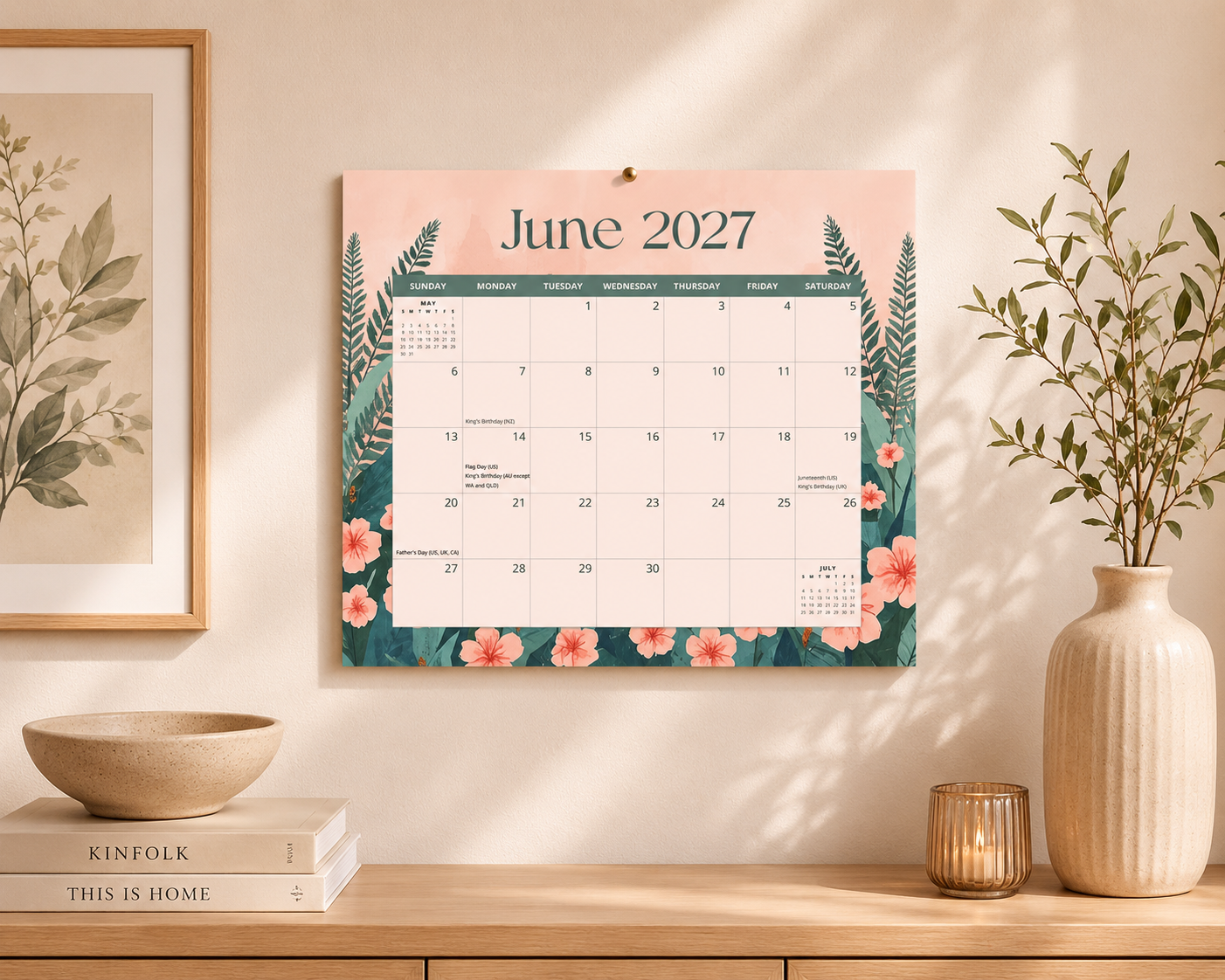 2027 Dream Gardens - Versatile 4-in-1 Magnetic, Wall and Desk Calendar