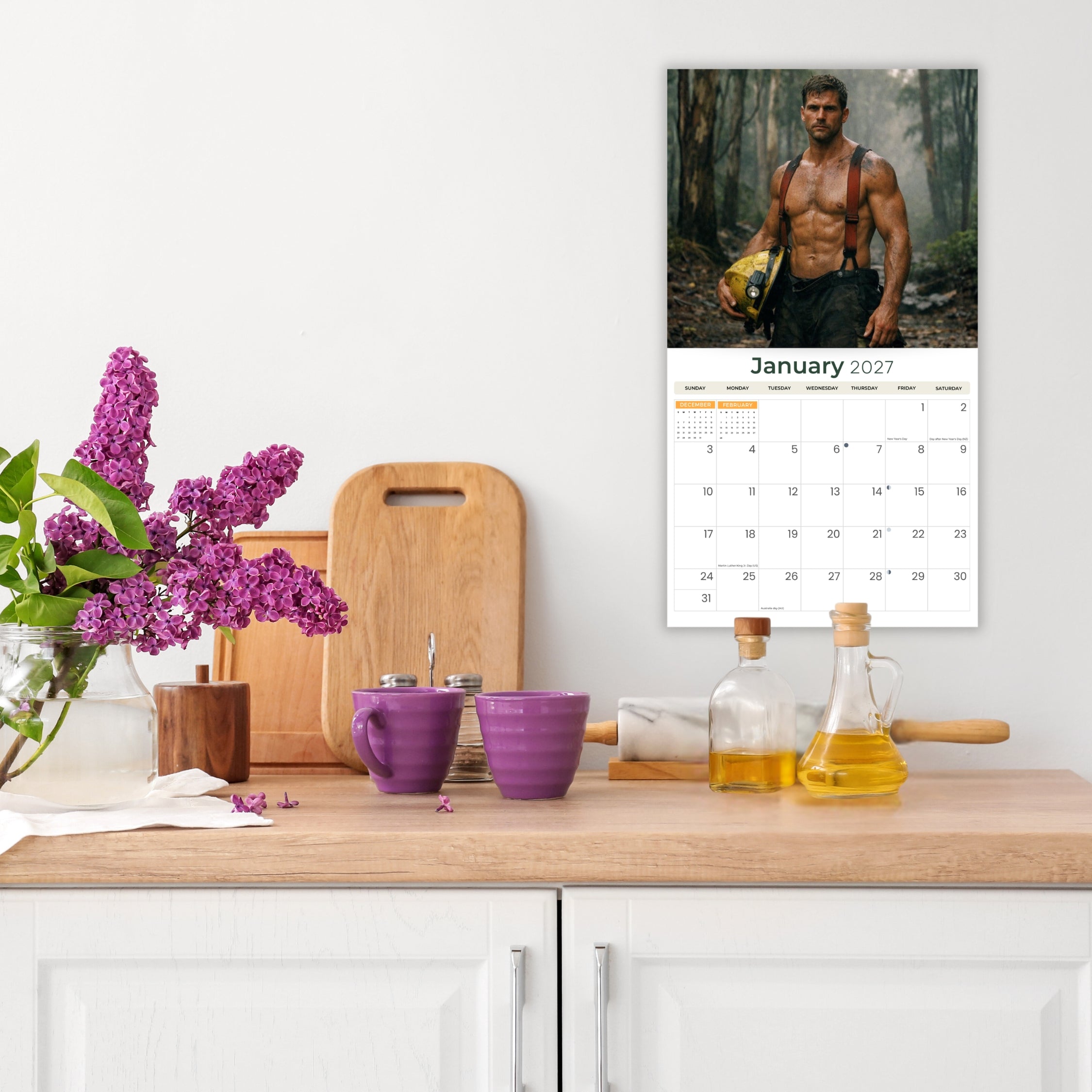 2027 Firefighters - Deluxe Wall Calendar