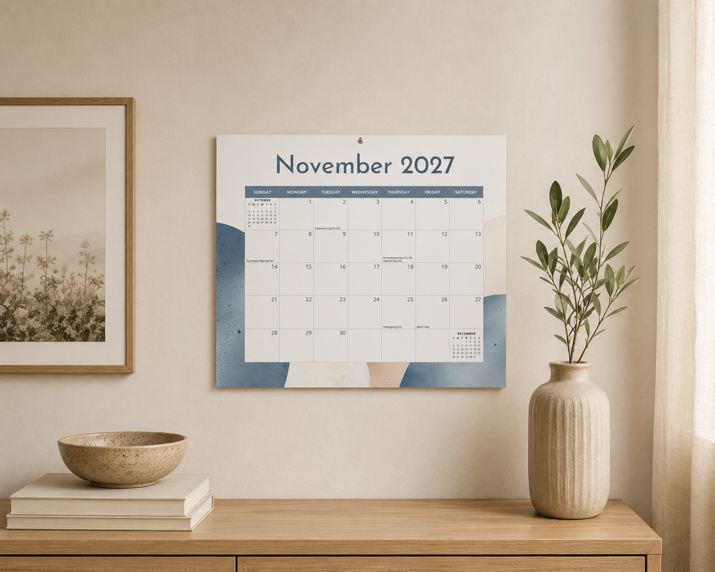 2027 Form & Flow - Versatile 4-in-1 Magnetic, Wall and Desk Calendar