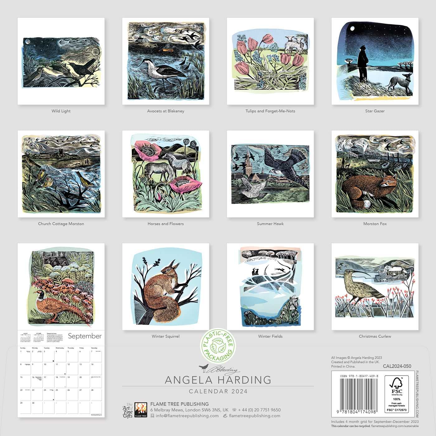 2024 Angela Harding Woodblocks - Square Wall Calendar  SOLD OUT