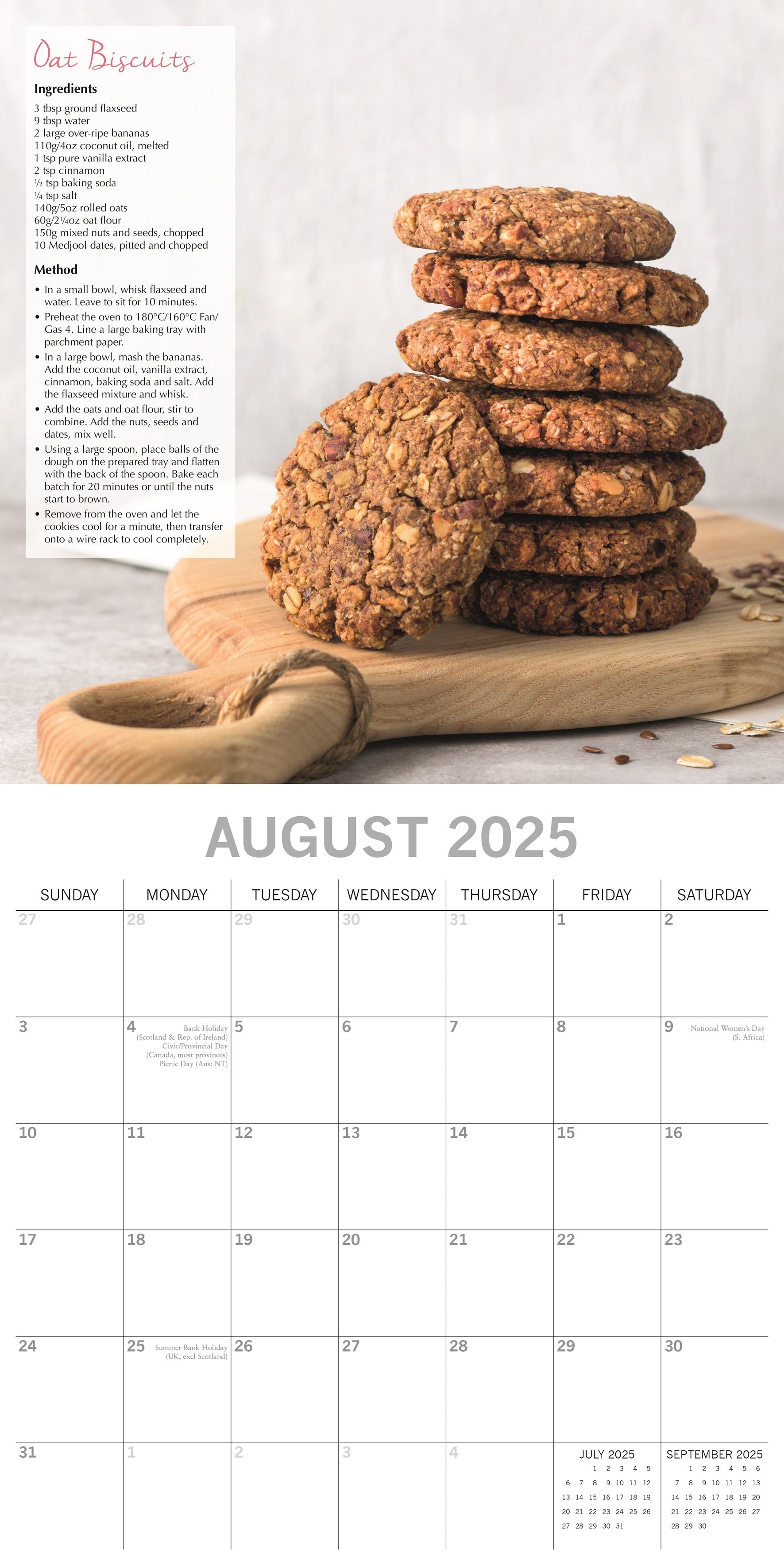 2025 Baking - Square Wall Calendar