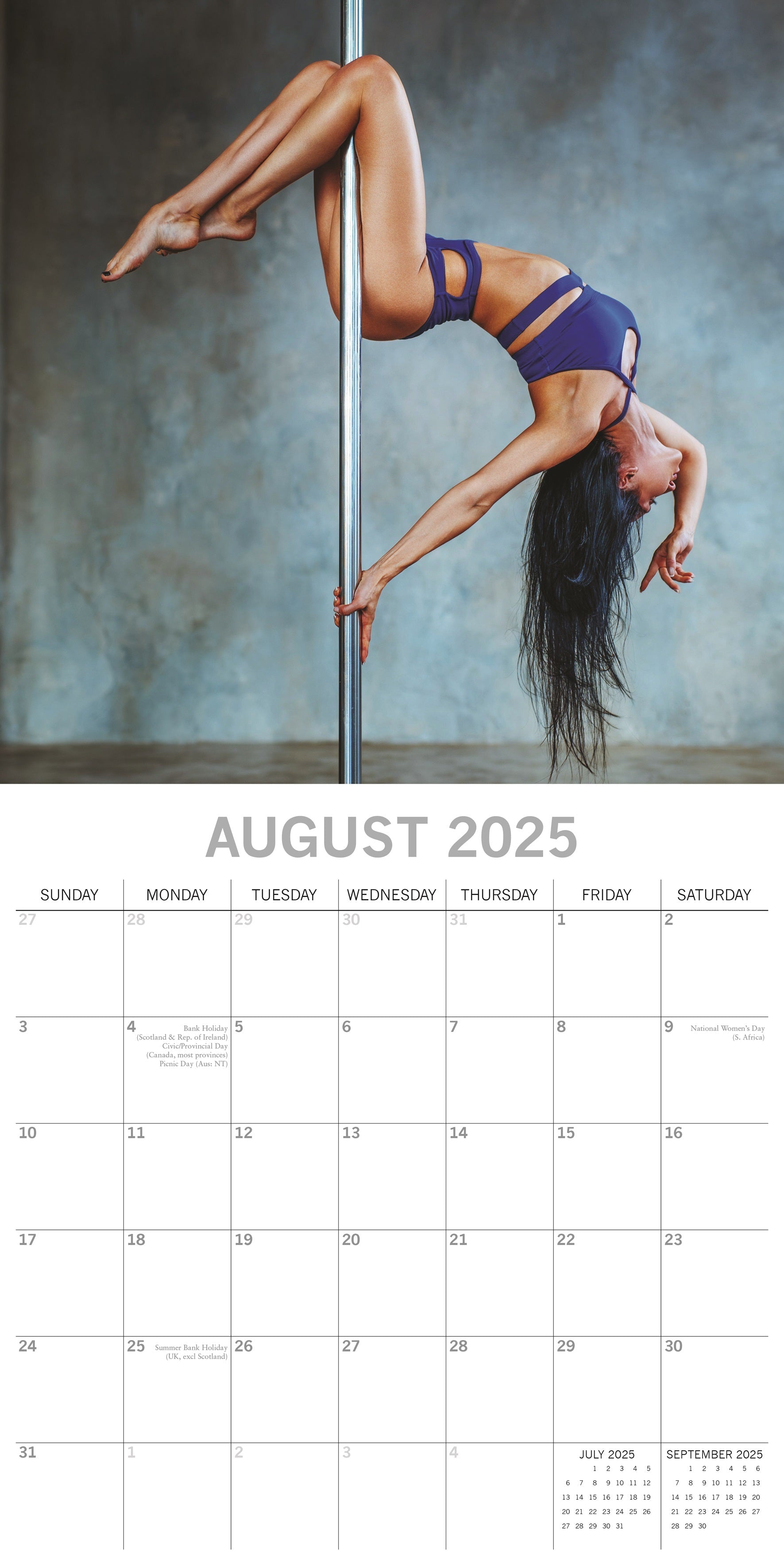 2025 Pole Dancers - Square Wall Calendar