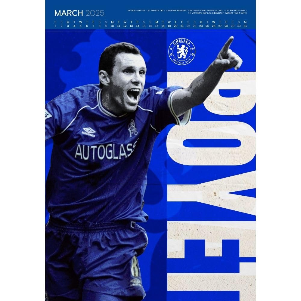 2025 Chelsea Fc - A3 Deluxe Wall Calendar