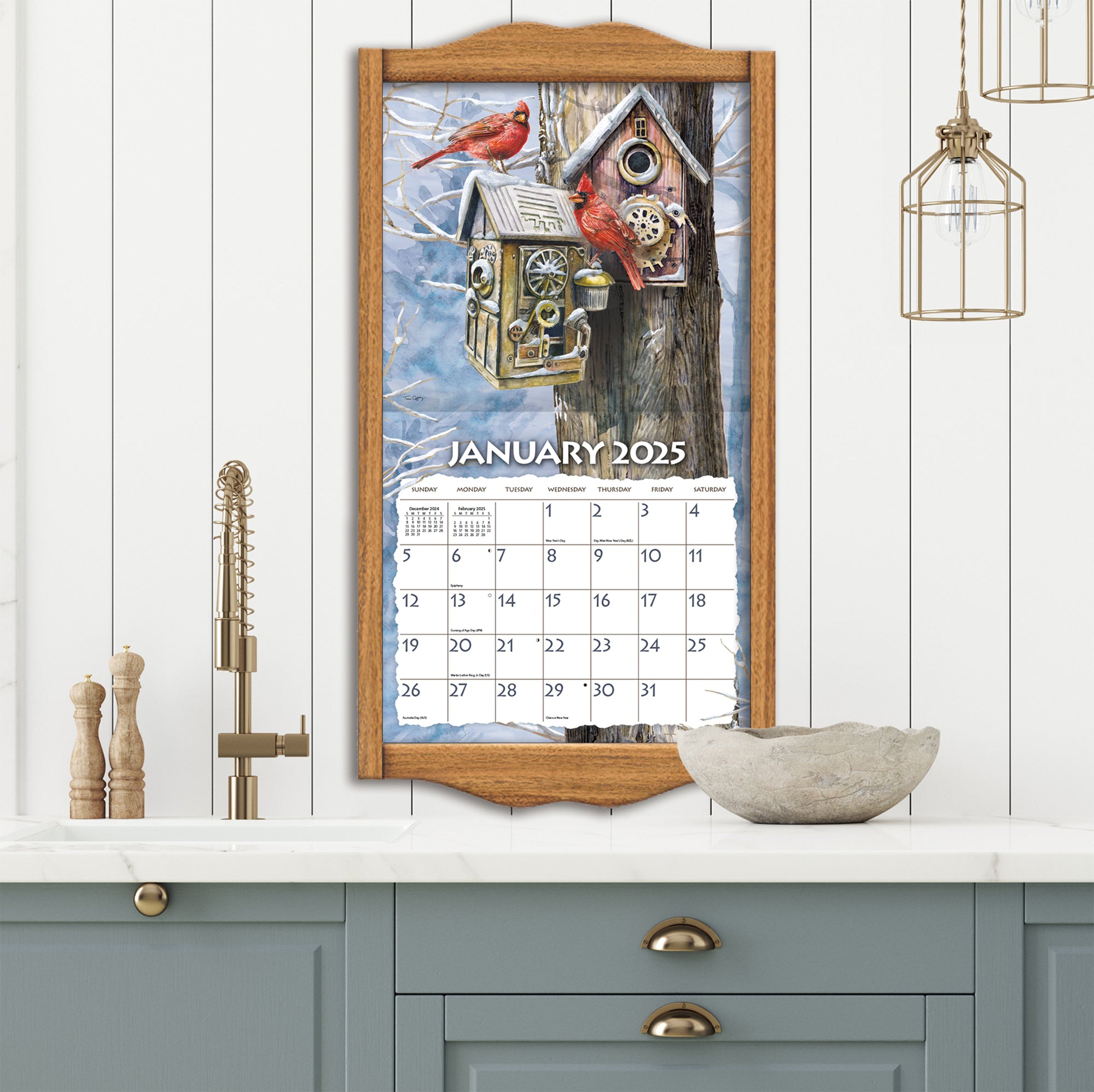 2025 LANG Birdhouses by Tim Coffey - Deluxe Wall Calendar