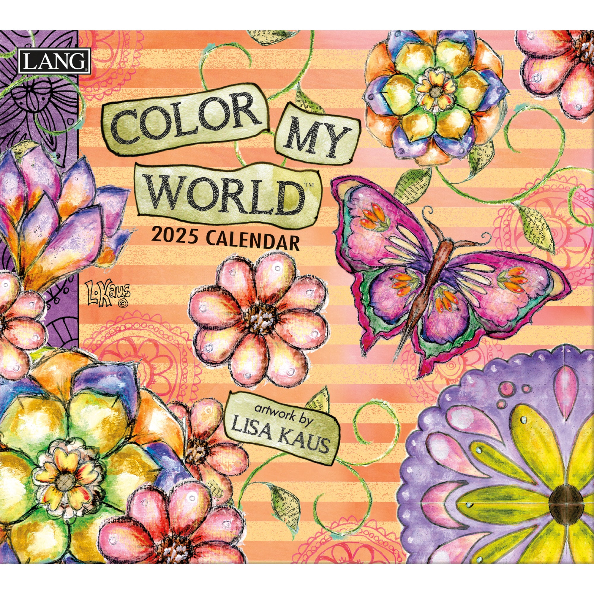2025 LANG Color My World By Lisa Kaus - Deluxe Wall Calendar