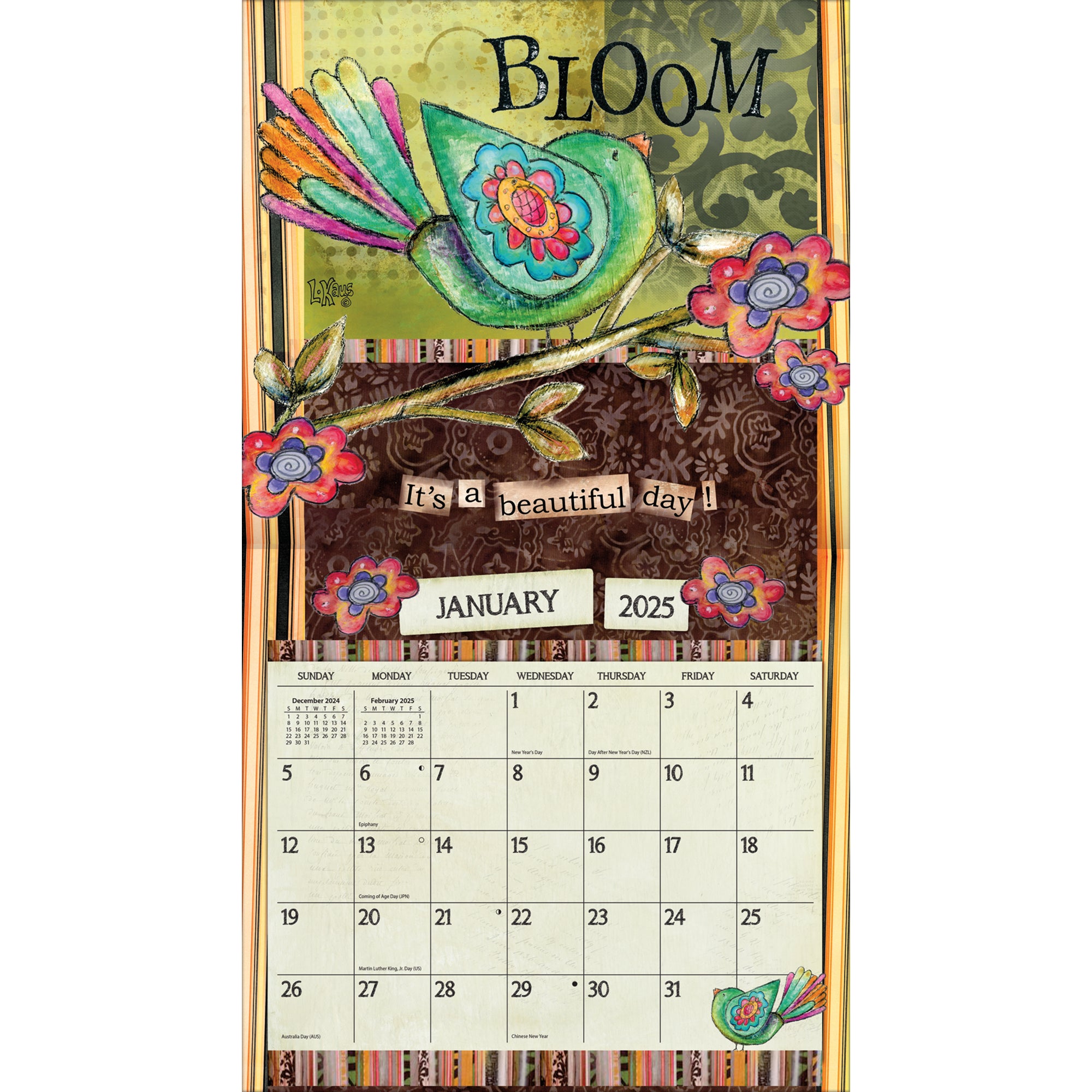 2025 LANG Color My World By Lisa Kaus - Deluxe Wall Calendar