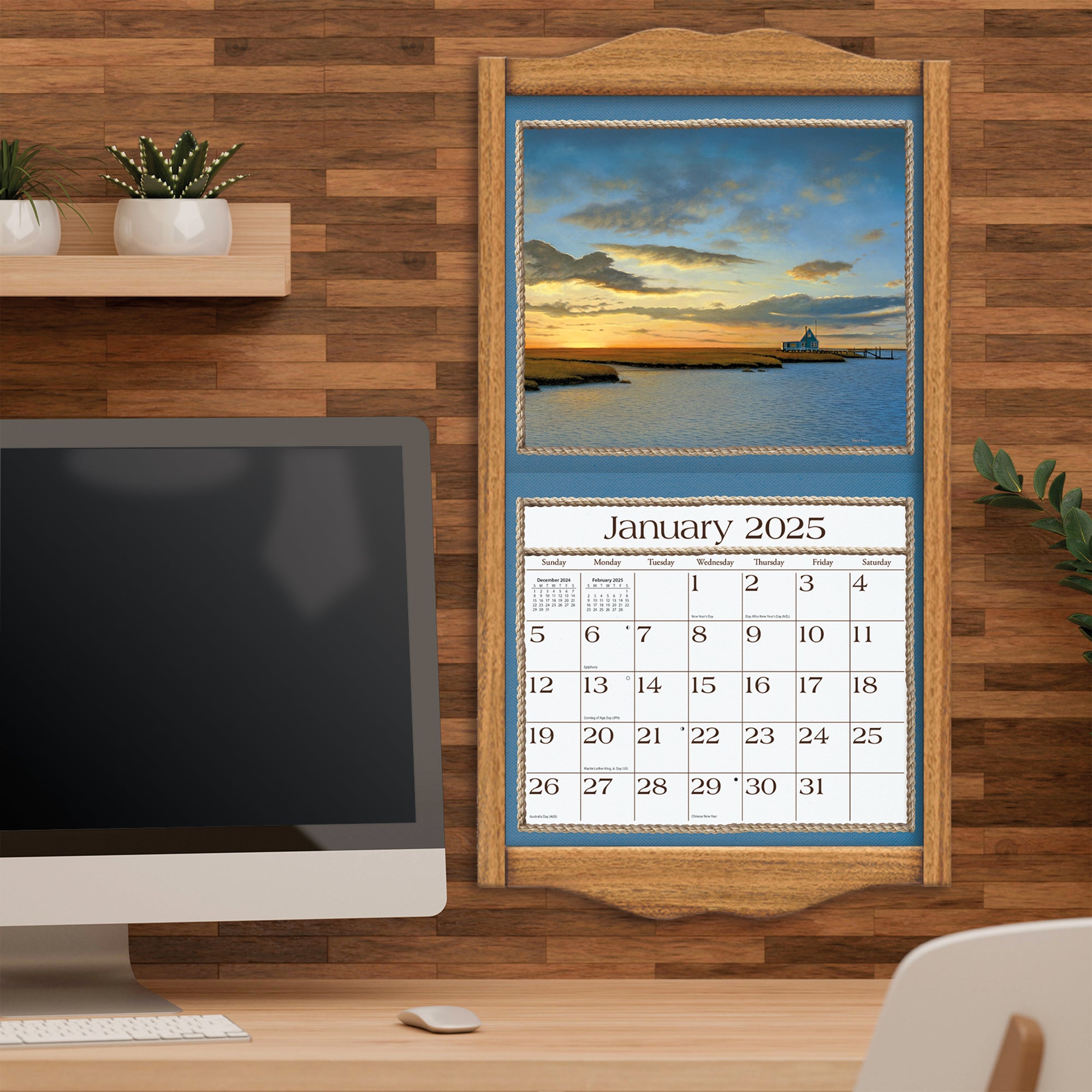 2025 LANG Seaside By Daniel Pollera - Deluxe Wall Calendar