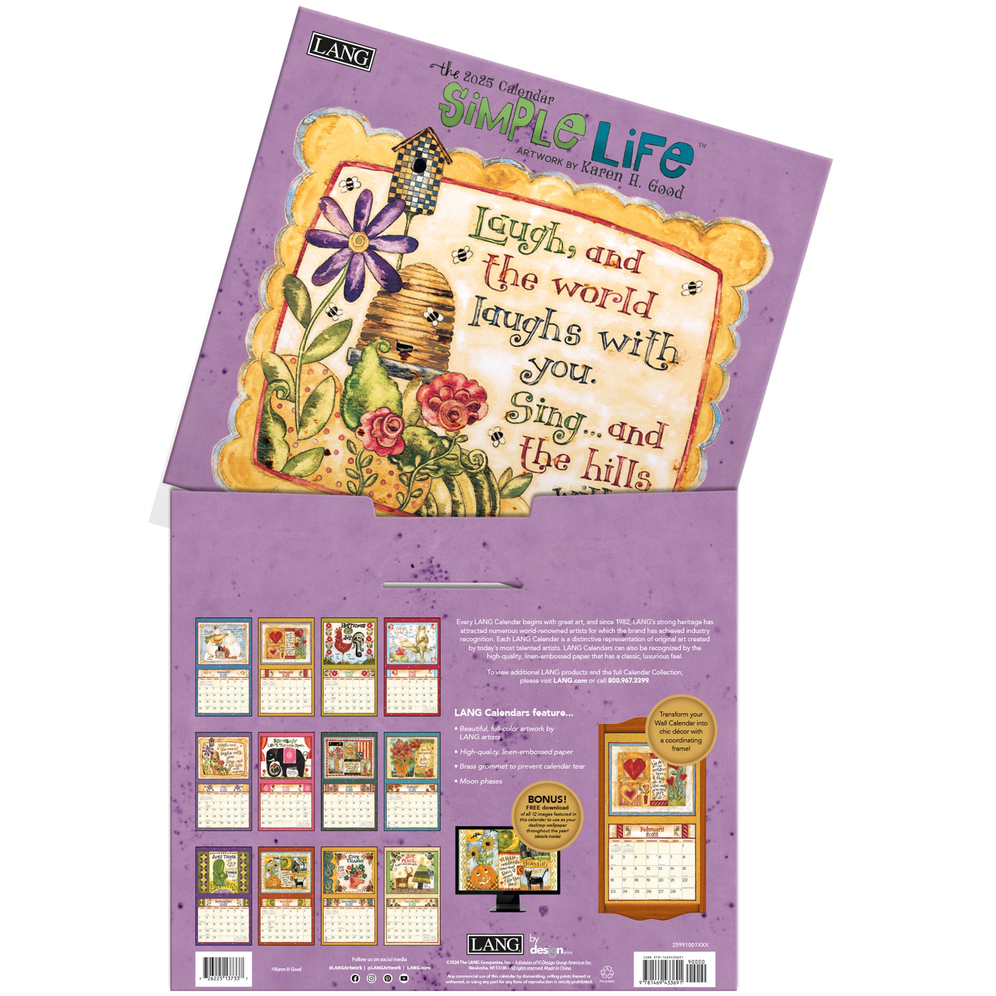 2025 LANG Simple Life - Deluxe Wall Calendar