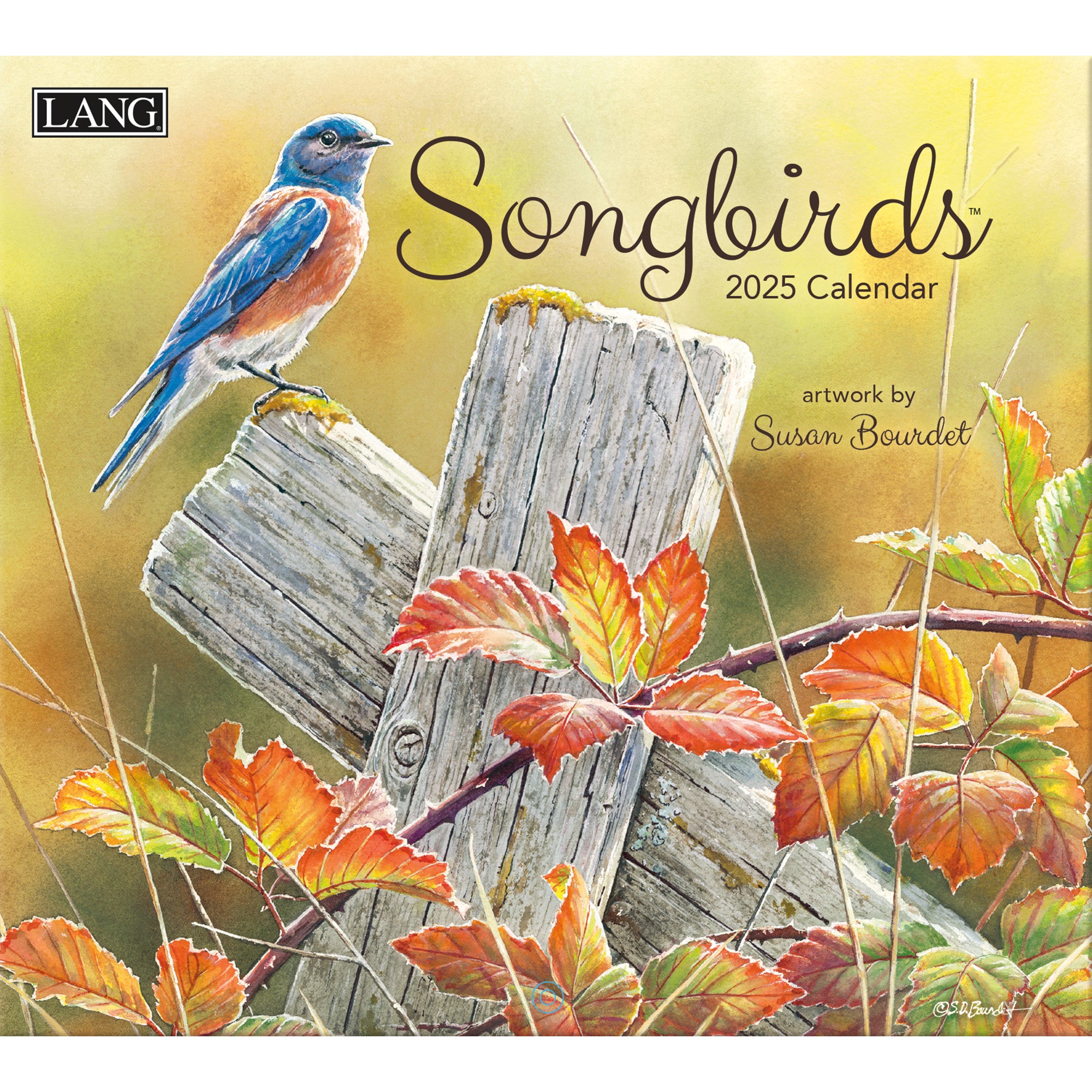 2025 LANG Songbirds By Susan Bourdet Deluxe Wall Calendar