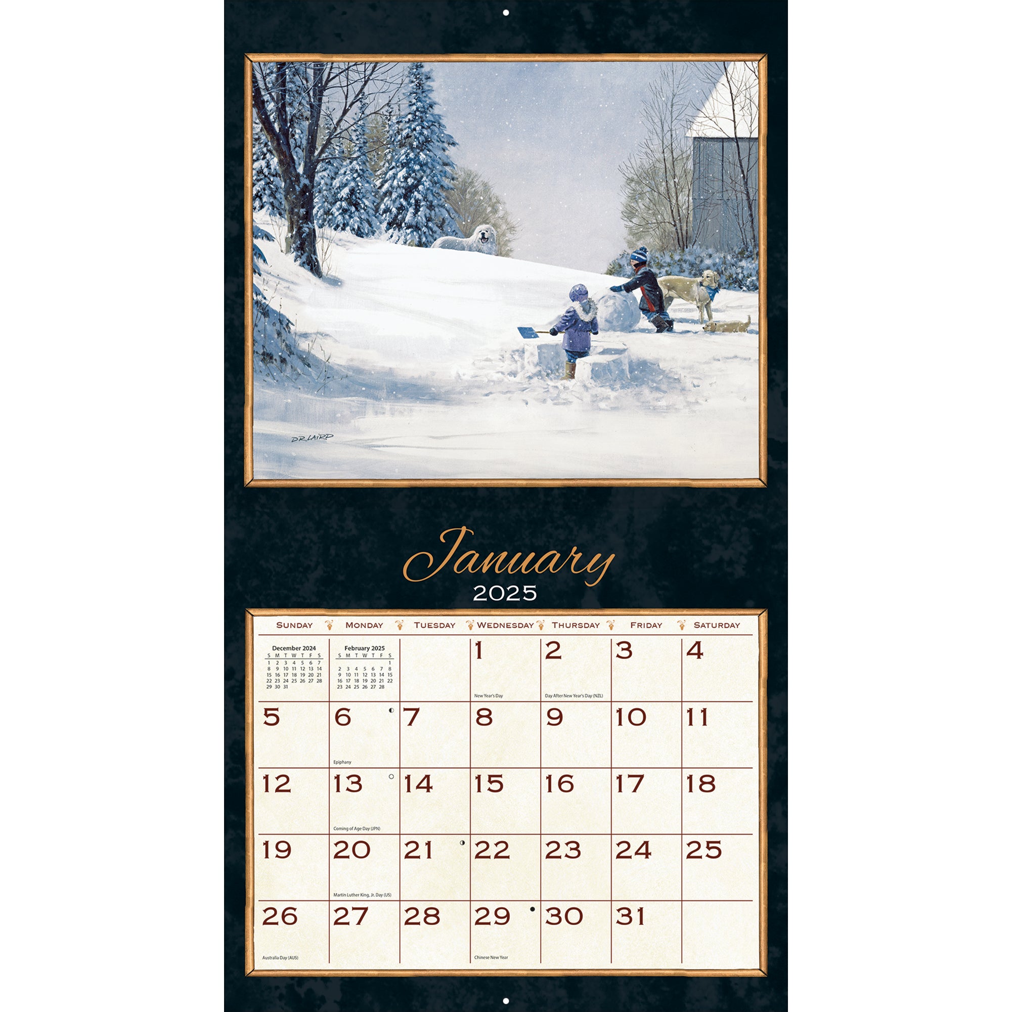 2025 LANG Treasured Times By D.R. Laird Deluxe Wall Calendar