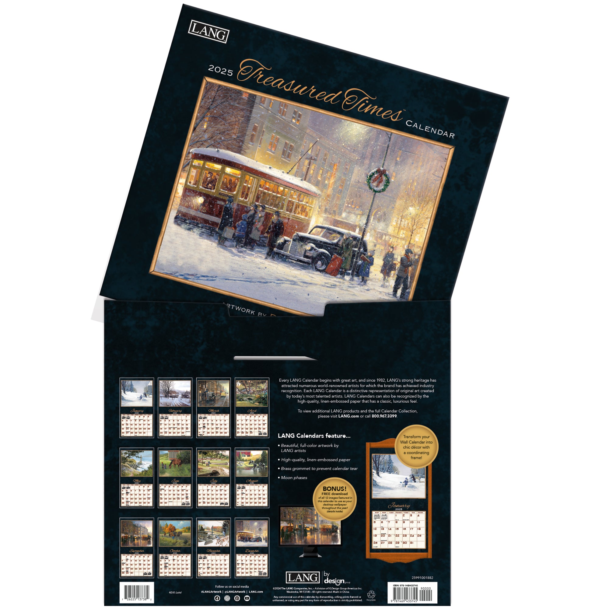 2025 LANG Treasured Times By D.R. Laird Deluxe Wall Calendar