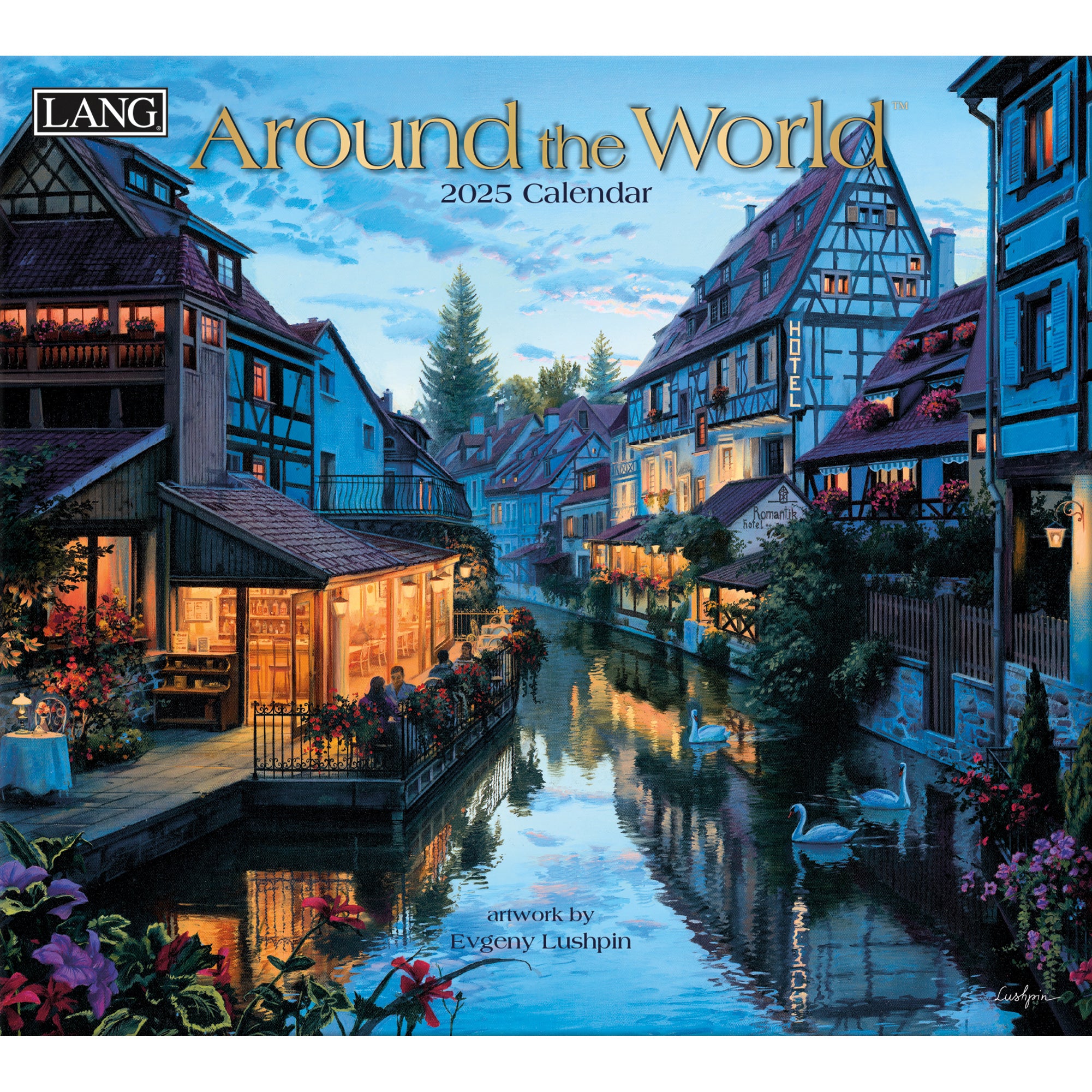 2025 LANG Around The World By Evgeny Lushpin - Deluxe Wall Calendar