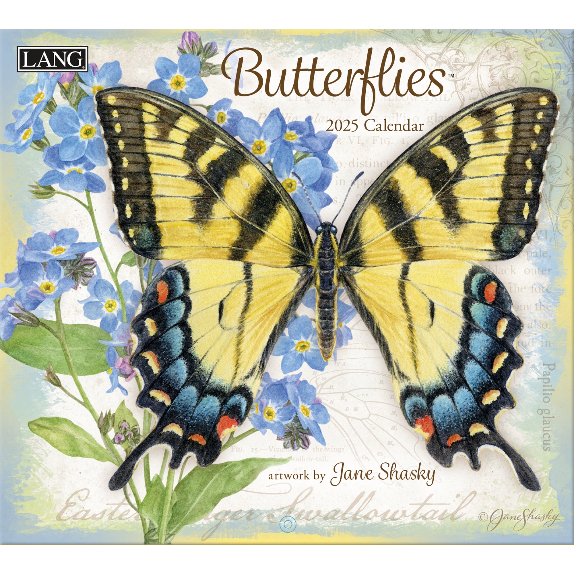 2025 LANG Butterflies By Jane Shasky - Deluxe Wall Calendar