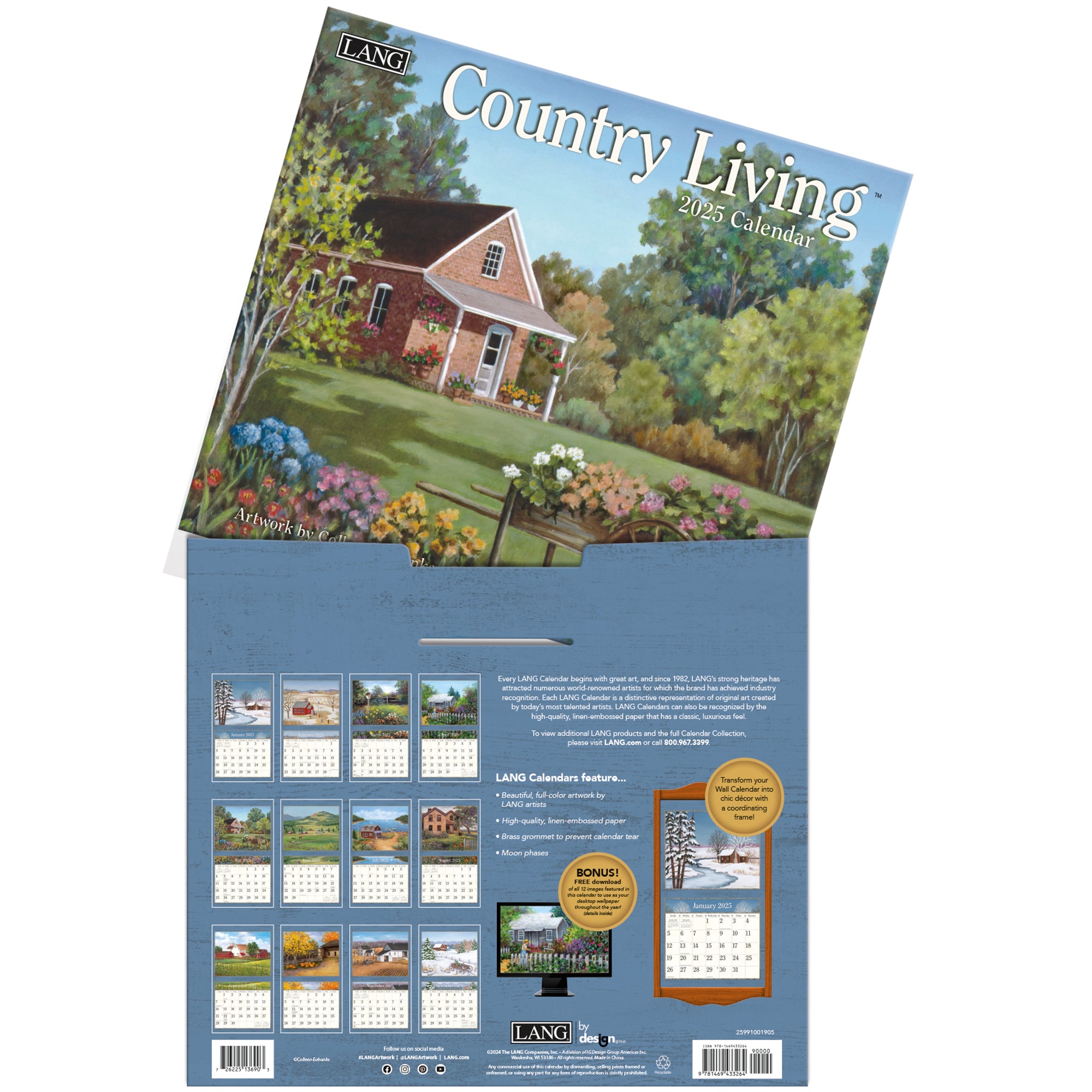 2025 LANG Country Living By Colleen Eubanks - Deluxe Wall Calendar