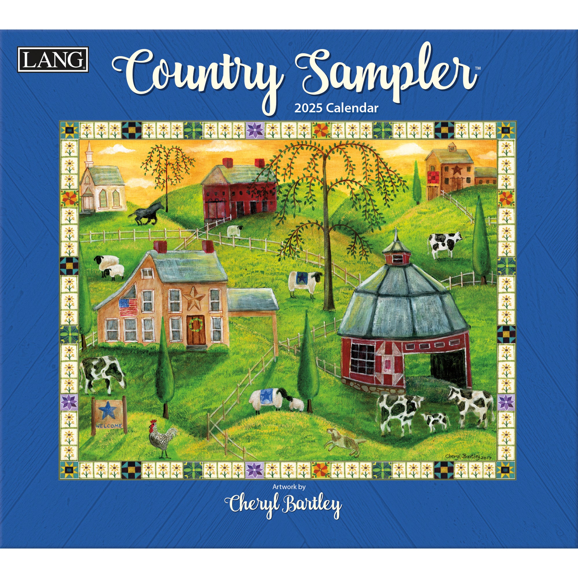 2025 LANG Country Sampler By Cheryl Bartley - Deluxe Wall Calendar