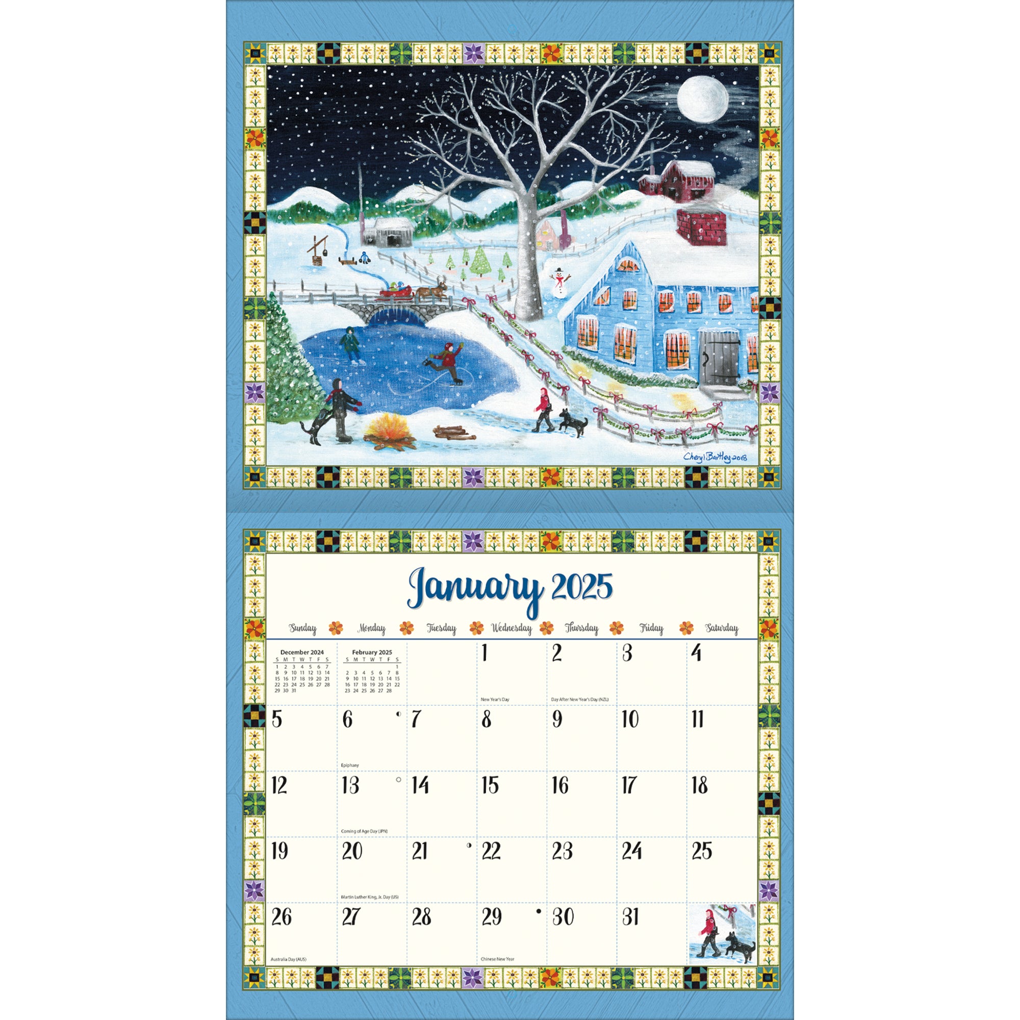 2025 LANG Country Sampler By Cheryl Bartley - Deluxe Wall Calendar