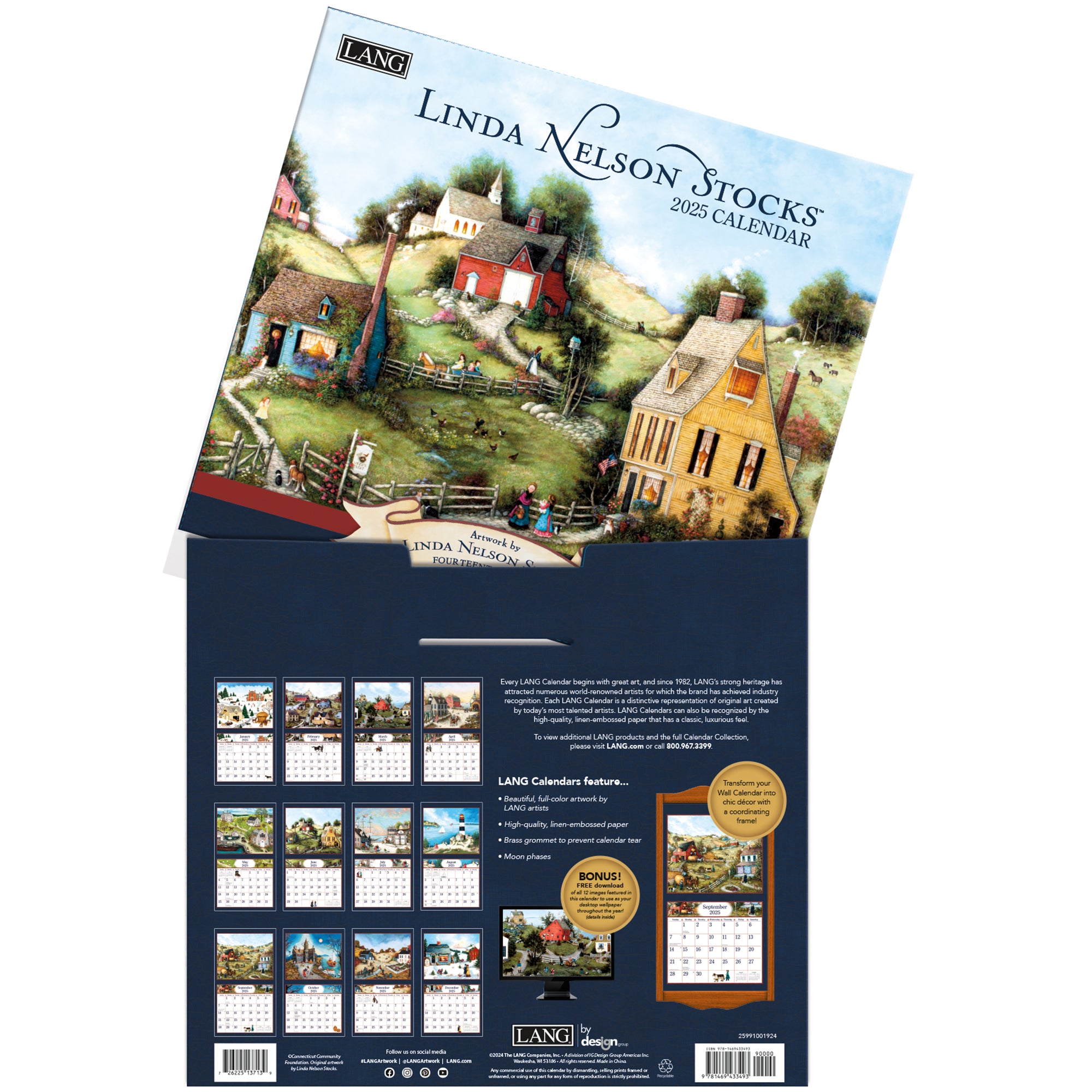 2025 LANG Linda Nelson Stocks - Deluxe Wall Calendar