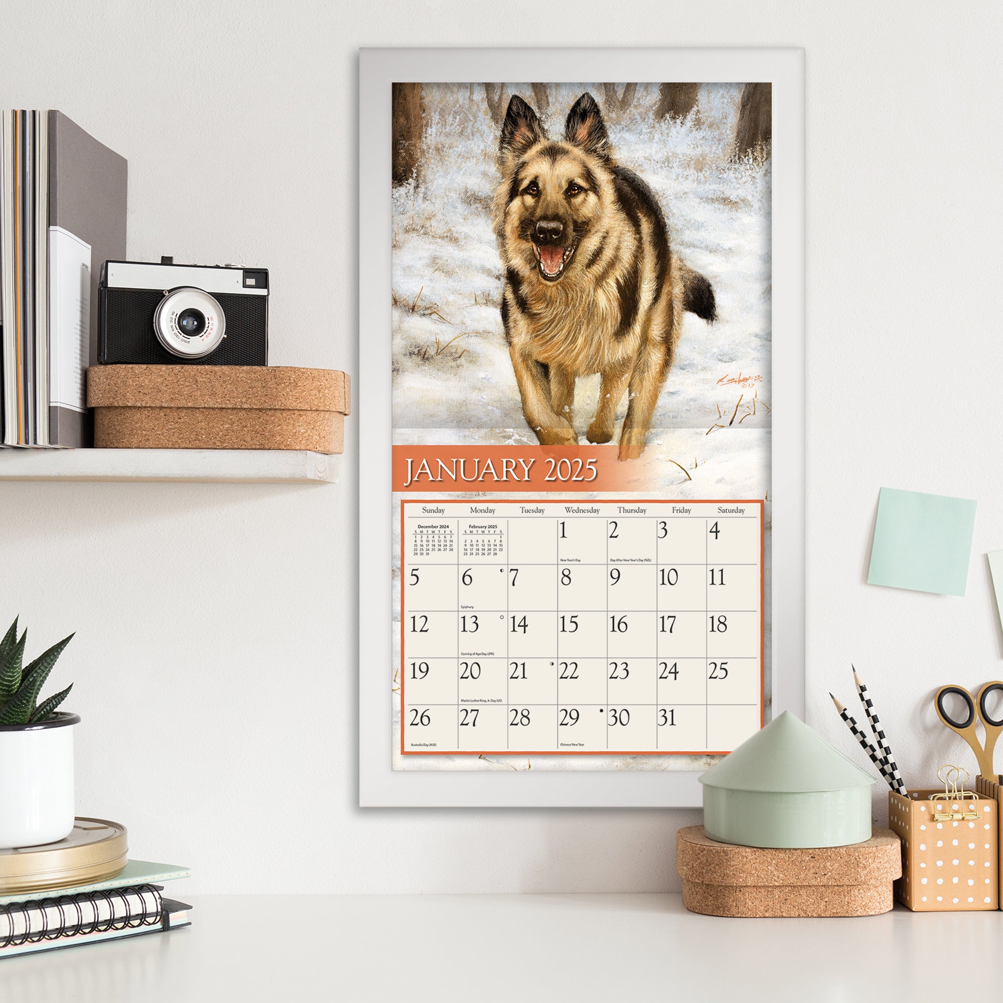 2025 LANG Love Of Dogs By John Silver - Deluxe Wall Calendar