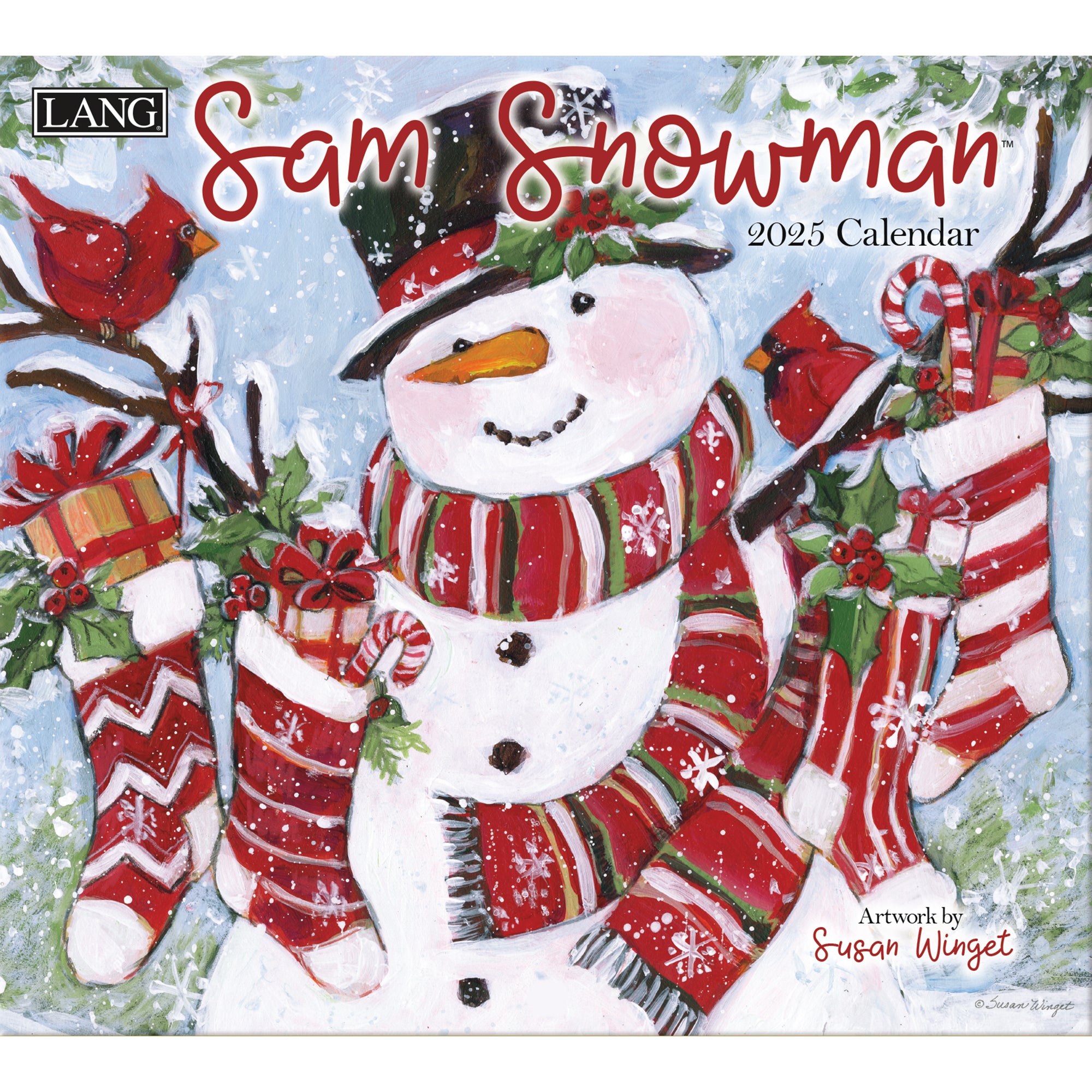 2025 LANG Sam Snowman - Deluxe Wall Calendar