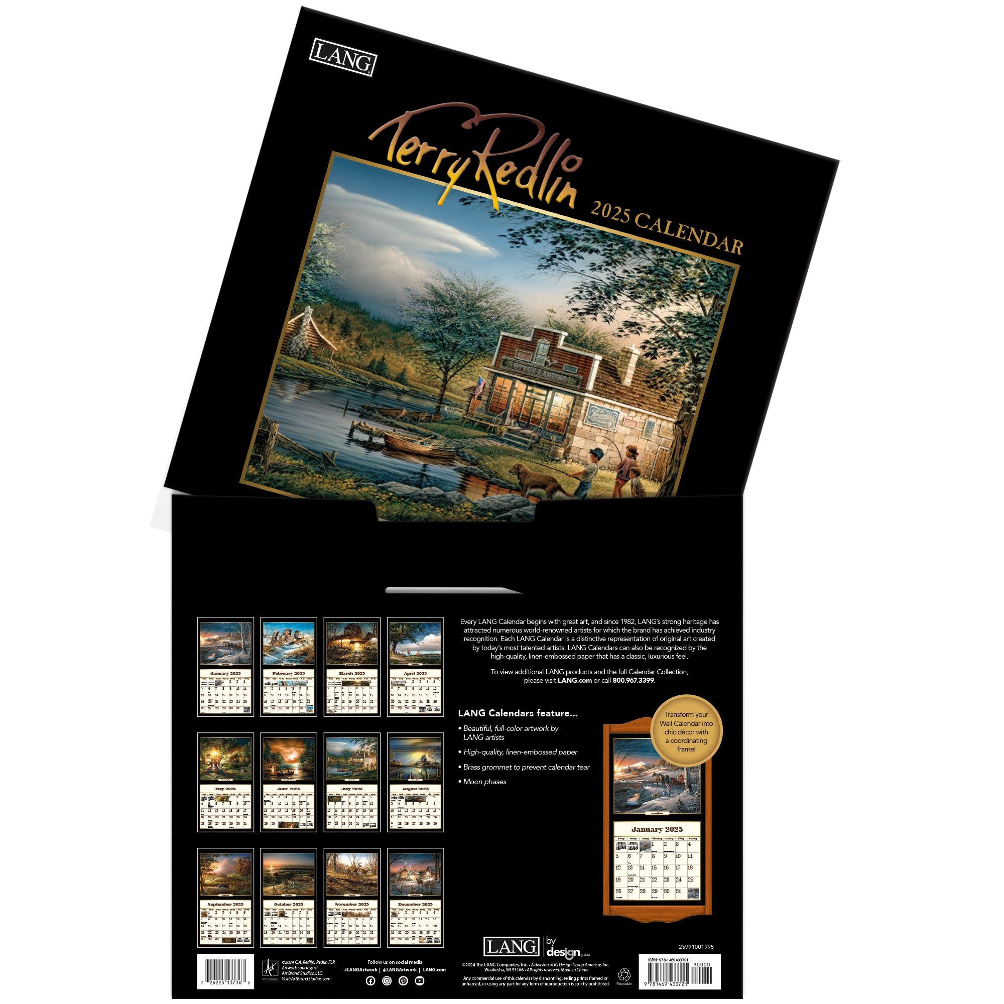 2025 LANG Terry Redlin - Deluxe Wall Calendar