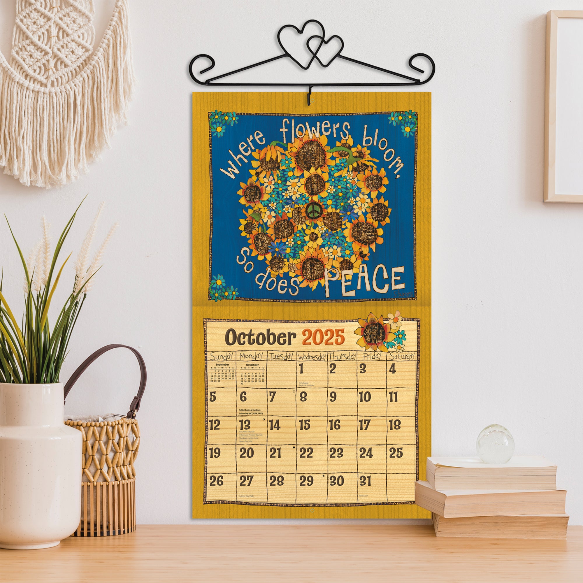 2025 LANG Painted Peace By Stephanie Burgess  - Deluxe Wall Calendar