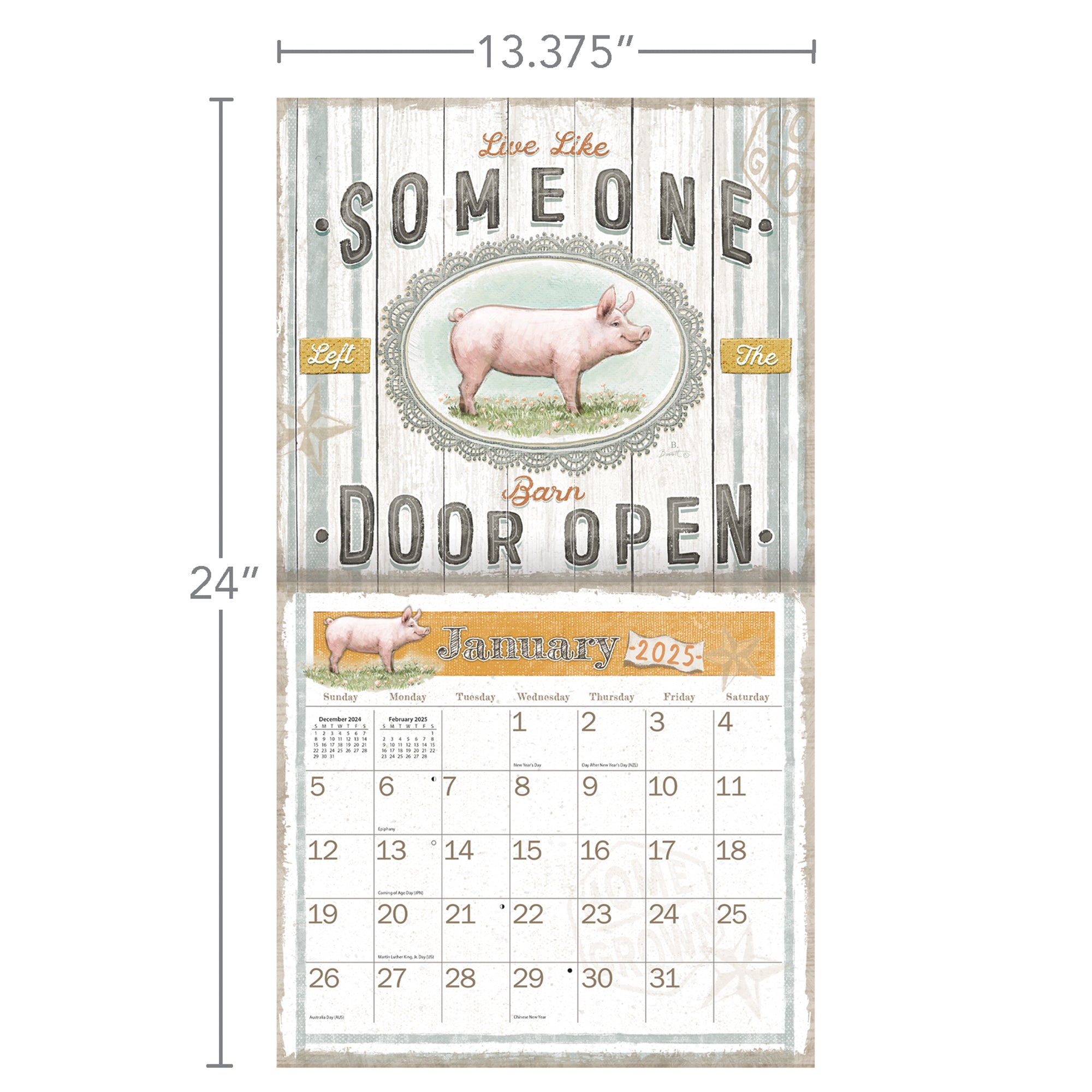 2025 LANG Farmhouse By Chad Barrett - Deluxe Wall Calendar