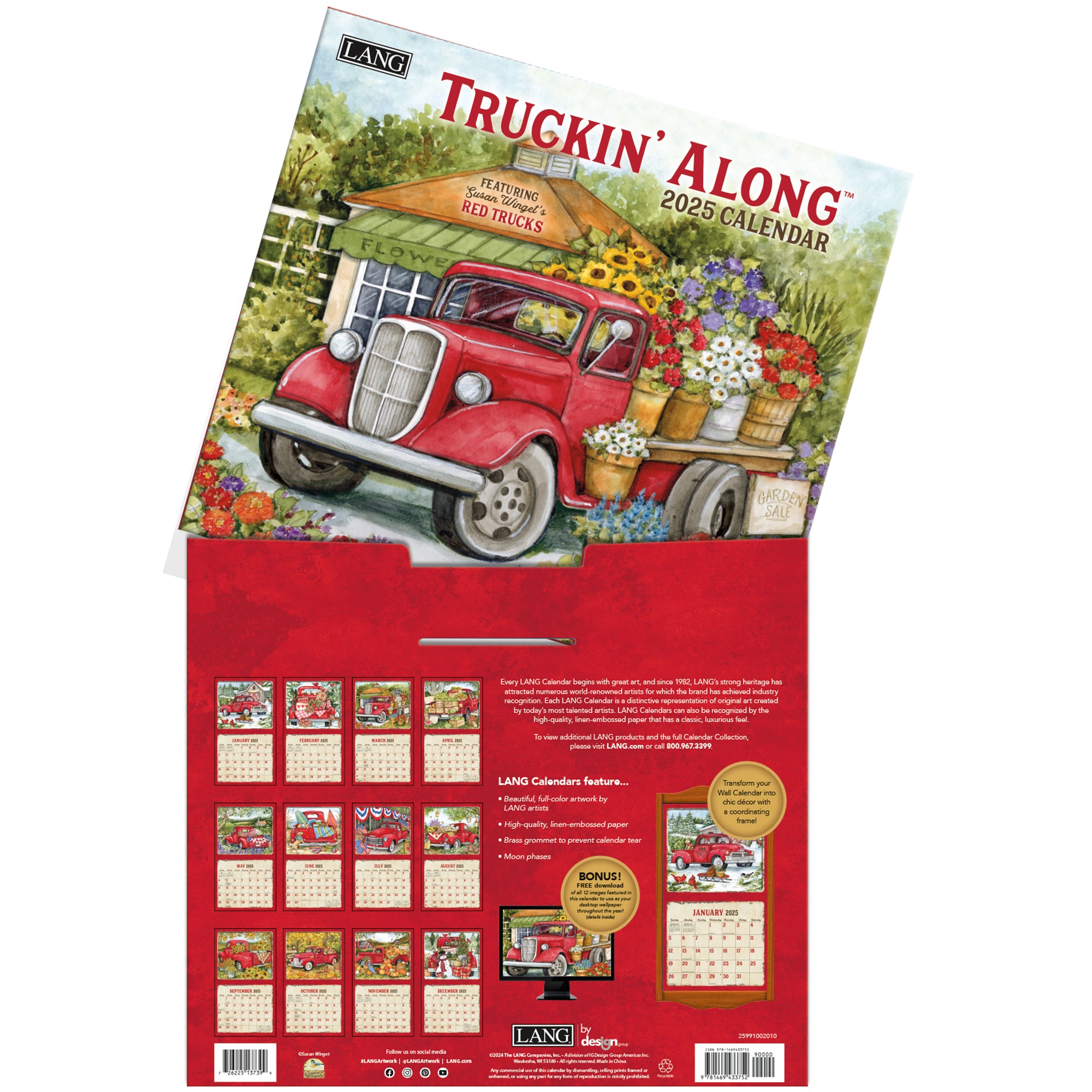 2025 LANG Truckin' Along - Deluxe Wall Calendar