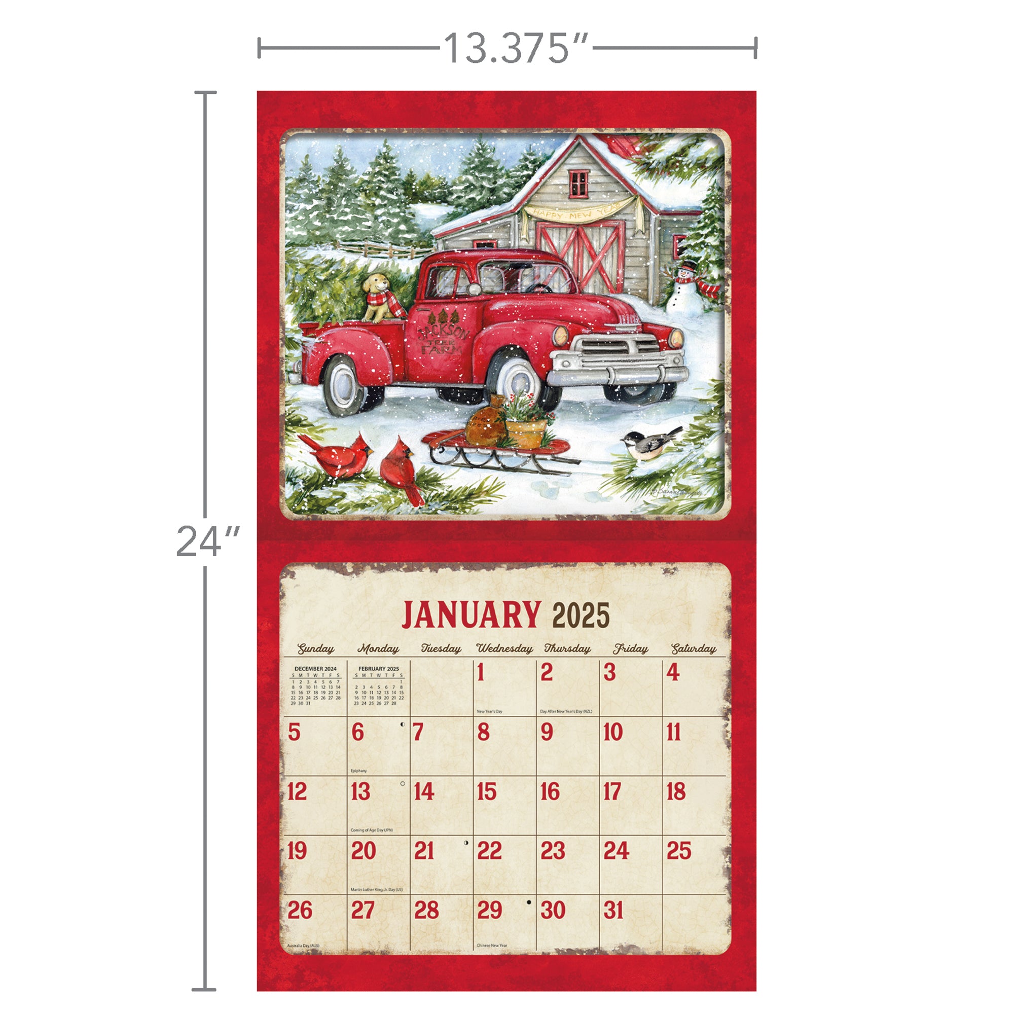 2025 LANG Truckin' Along - Deluxe Wall Calendar