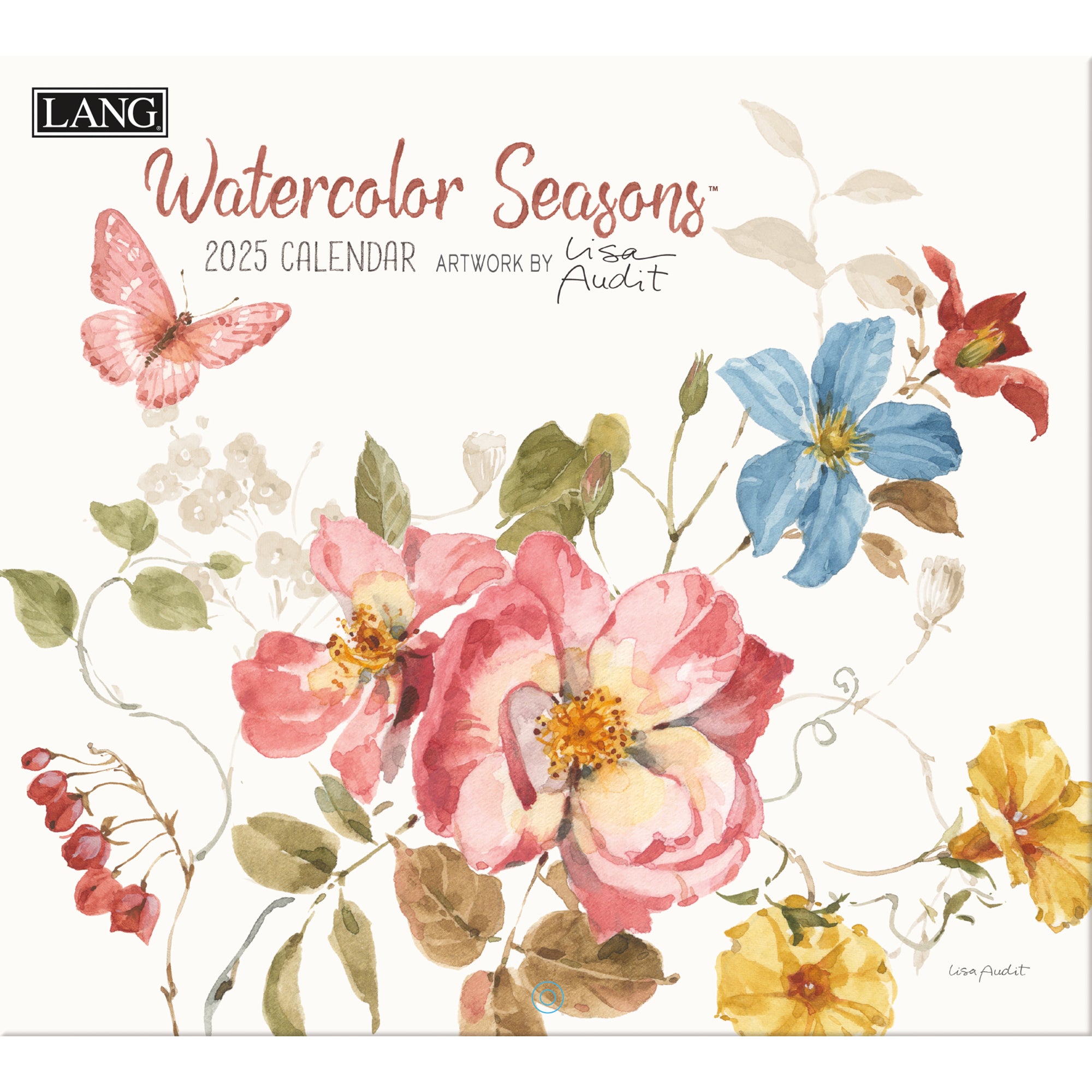 2025 LANG Watercolor Seasons by Lisa Audit - Deluxe Wall Calendar