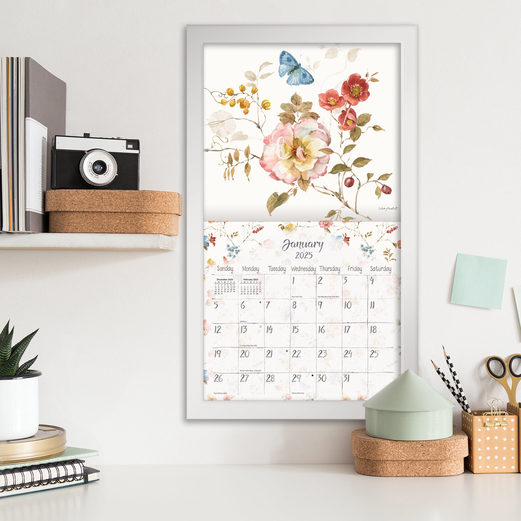 2025 LANG Watercolor Seasons by Lisa Audit - Deluxe Wall Calendar