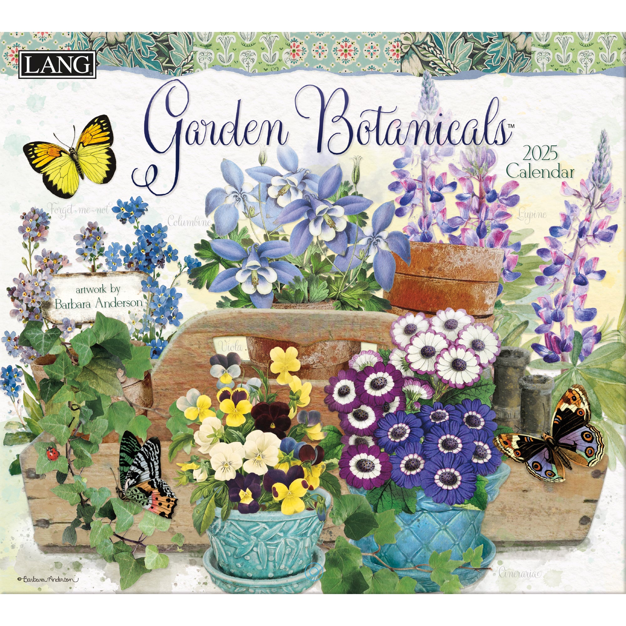 2025 LANG Garden Botanicals by Barbara Anderson - Deluxe Wall Calendar