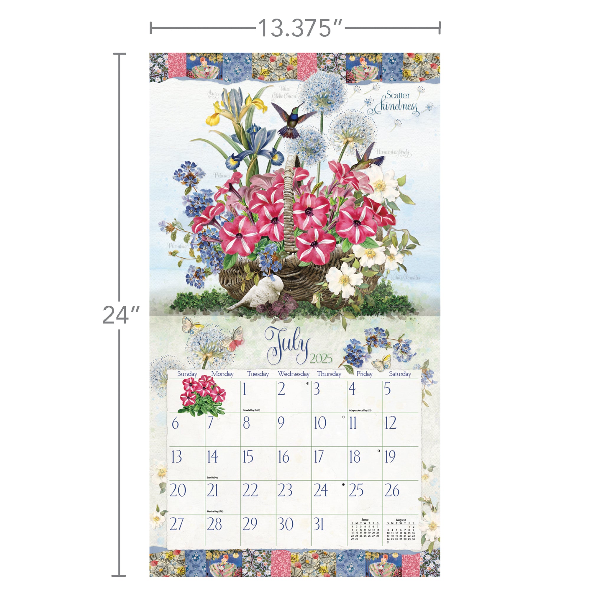 2025 LANG Garden Botanicals by Barbara Anderson - Deluxe Wall Calendar