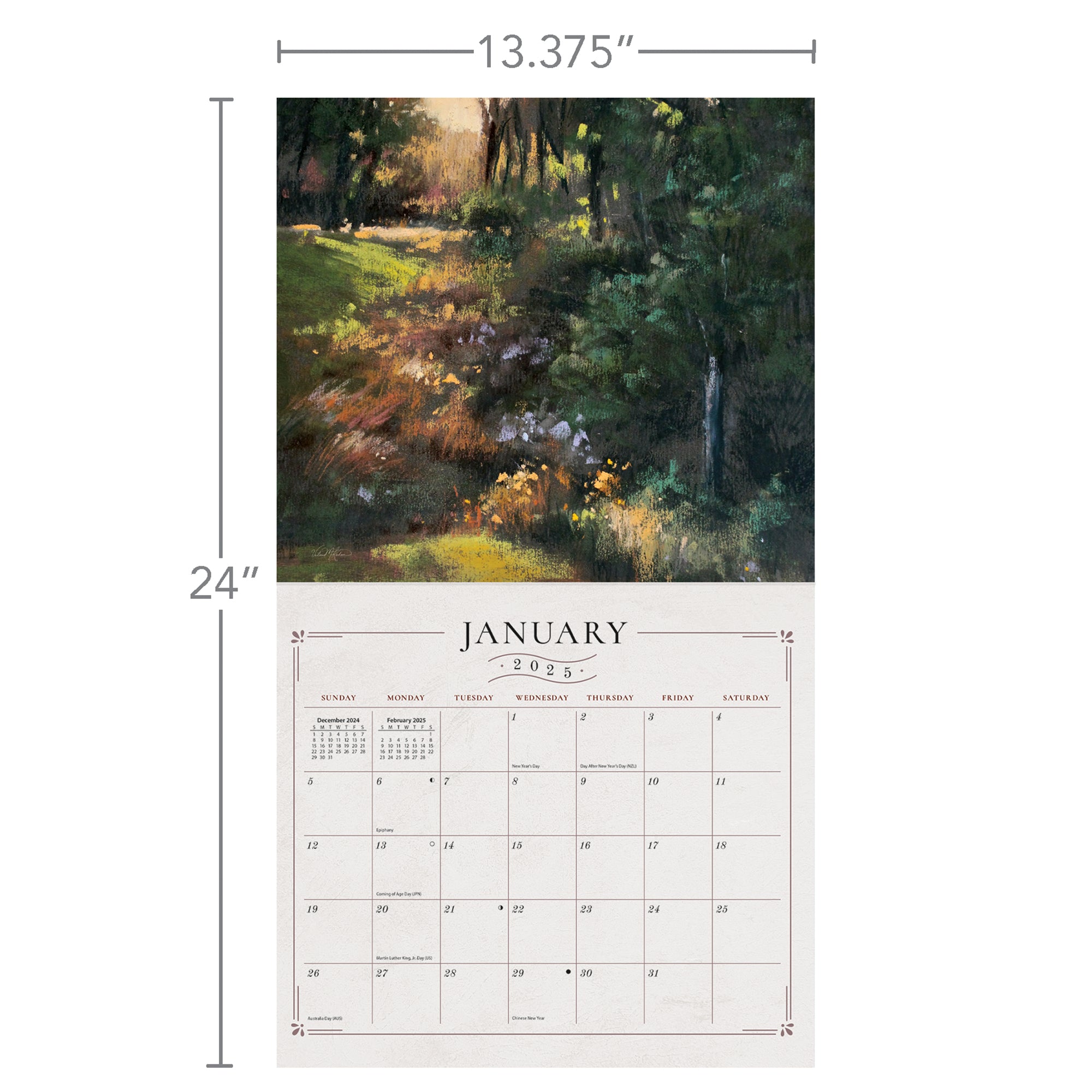 2025 LANG Soft Escapes By Lily & Val - Deluxe Wall Calendar