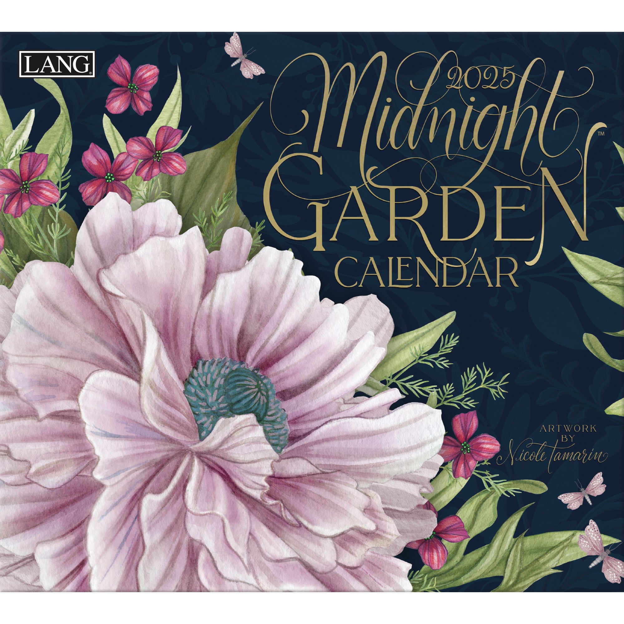 2025 LANG Midnight Garden By Nicole Tamarin - Deluxe Wall Calendar