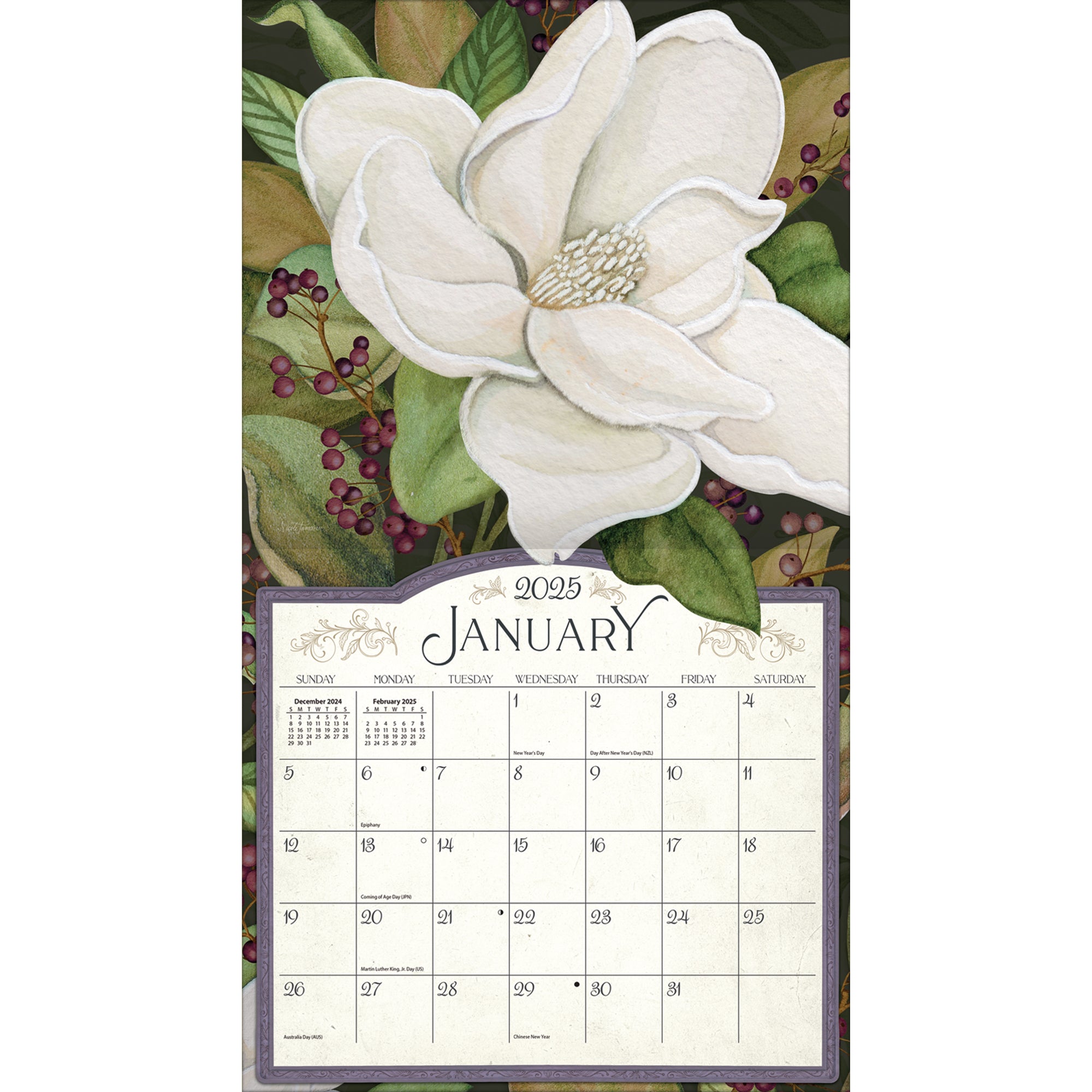 2025 LANG Midnight Garden By Nicole Tamarin - Deluxe Wall Calendar