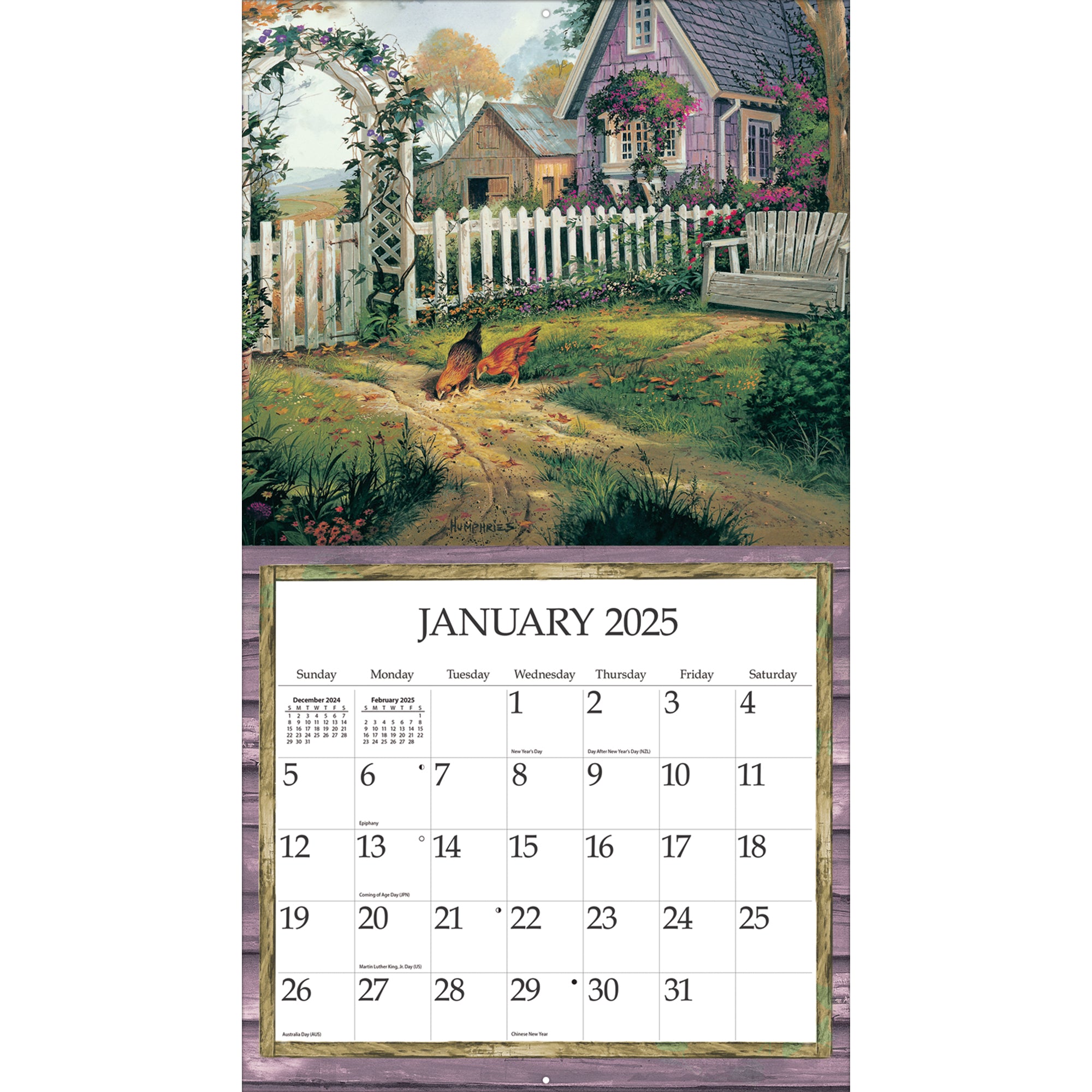 2025 LANG Simple Country by Michael Humphries - Deluxe Wall Calendar