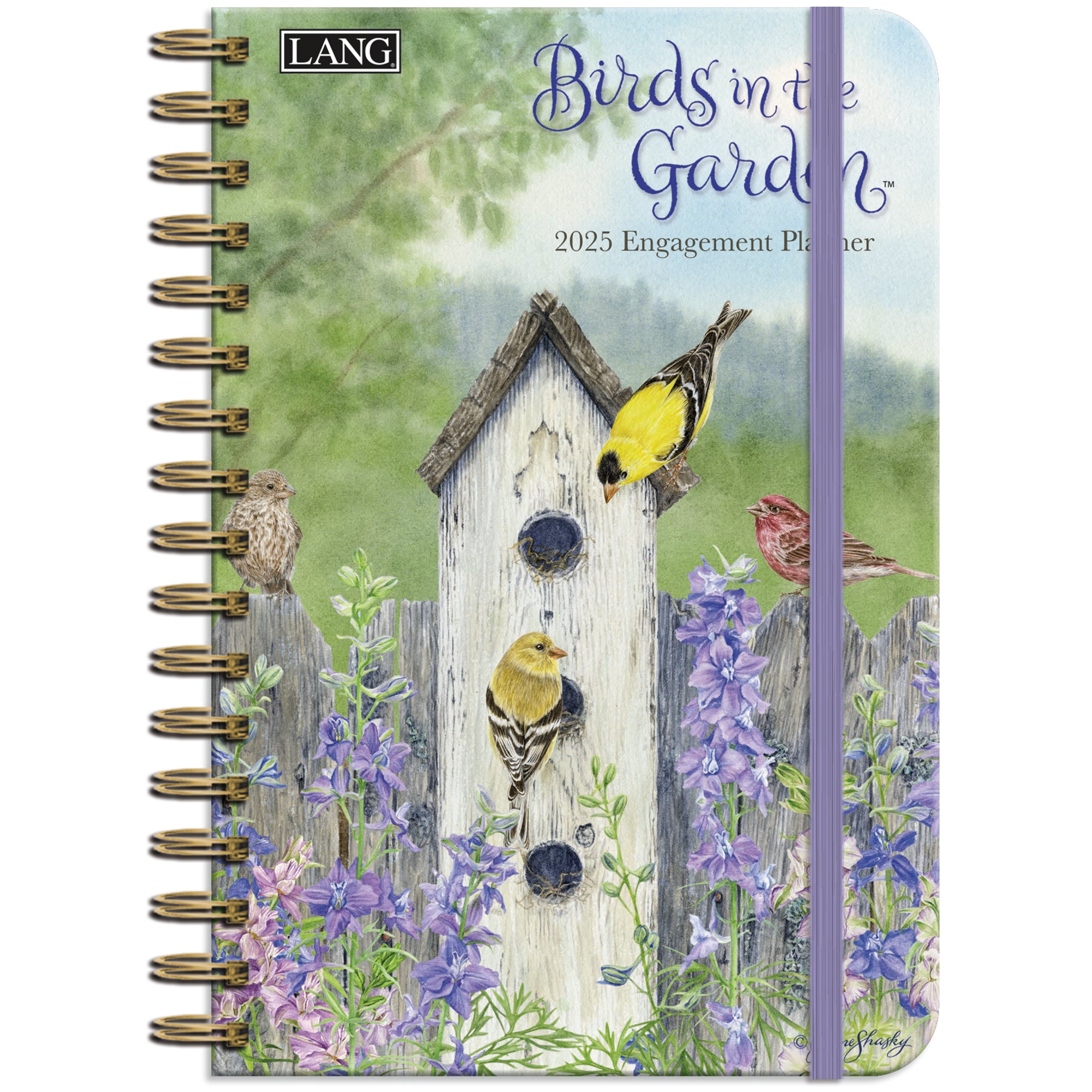 2025 LANG Birds In The Garden - Monthly Engagement Diary/Planner