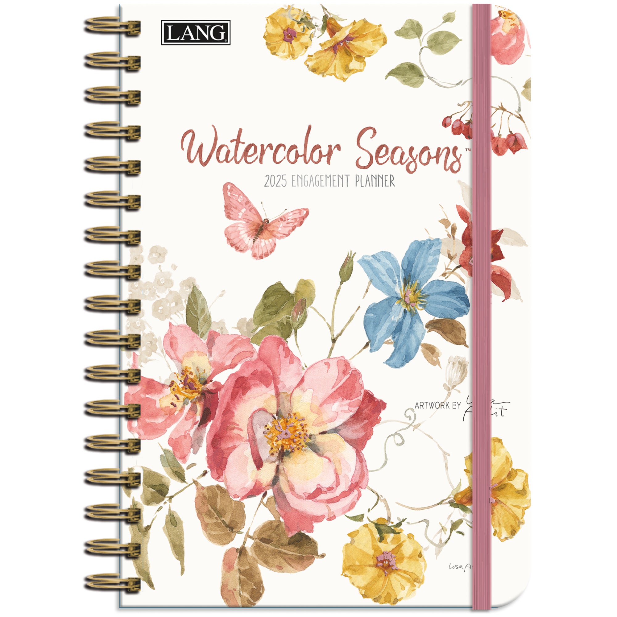 2025 LANG Watercolor Seasons - Monthly Engagement Diary/Planner