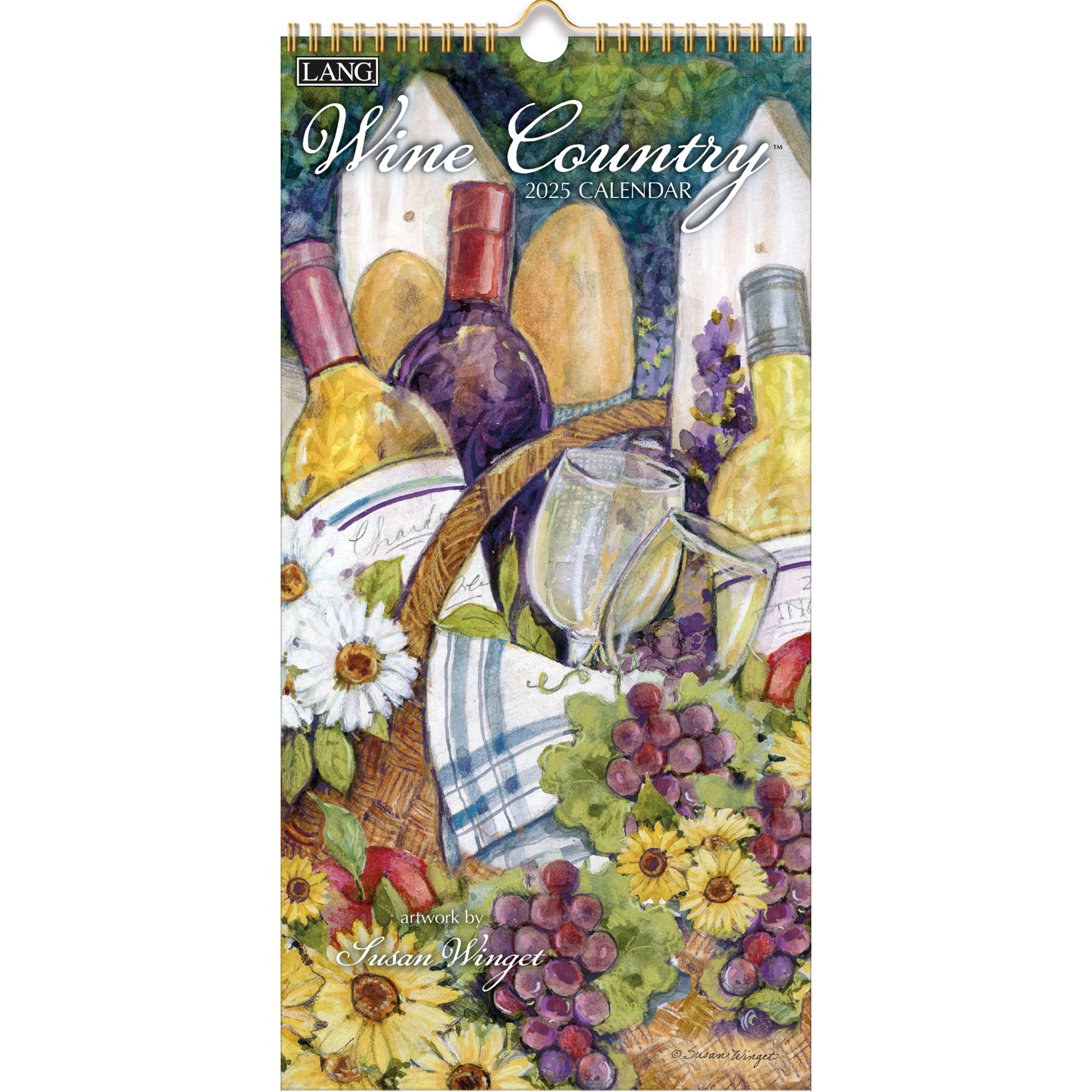 2025 Wine Country - Slim Wall Calendar