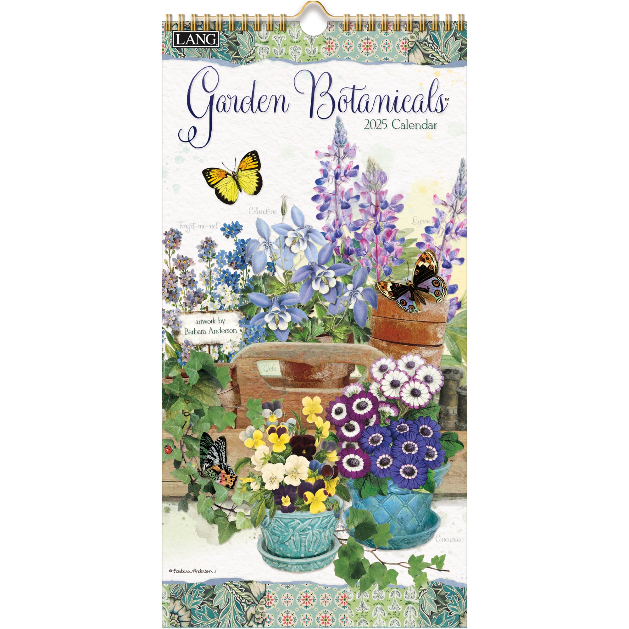 2025 Garden Botanicals - Slim Wall Calendar