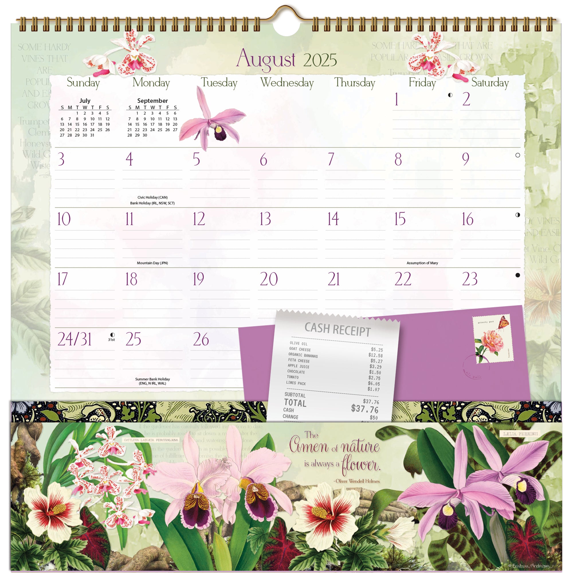 2025 Botanical Gardens - Note Nook Square Wall Calendar