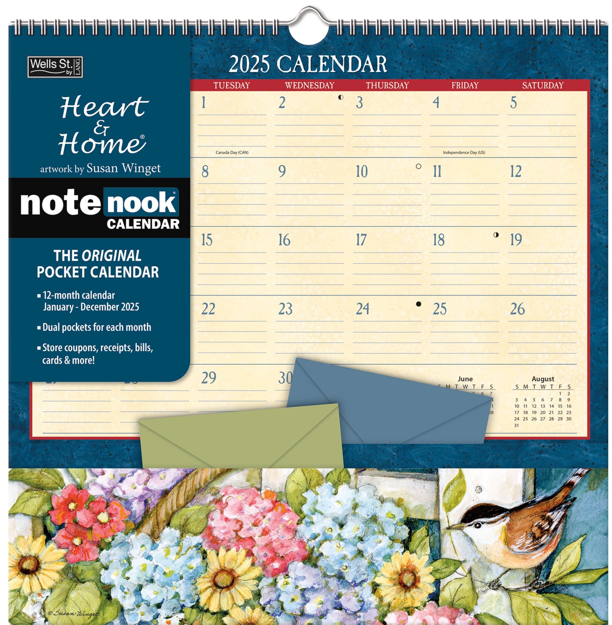 2025 Heart & Home - Note Nook Square Wall Calendar